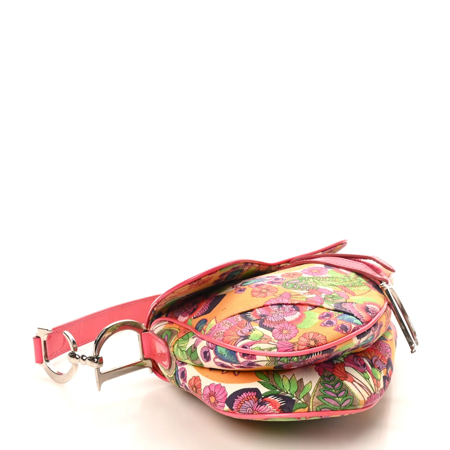 Canvas Floral Hawaii Glamour Saddle Bag Multicolor - Image 4