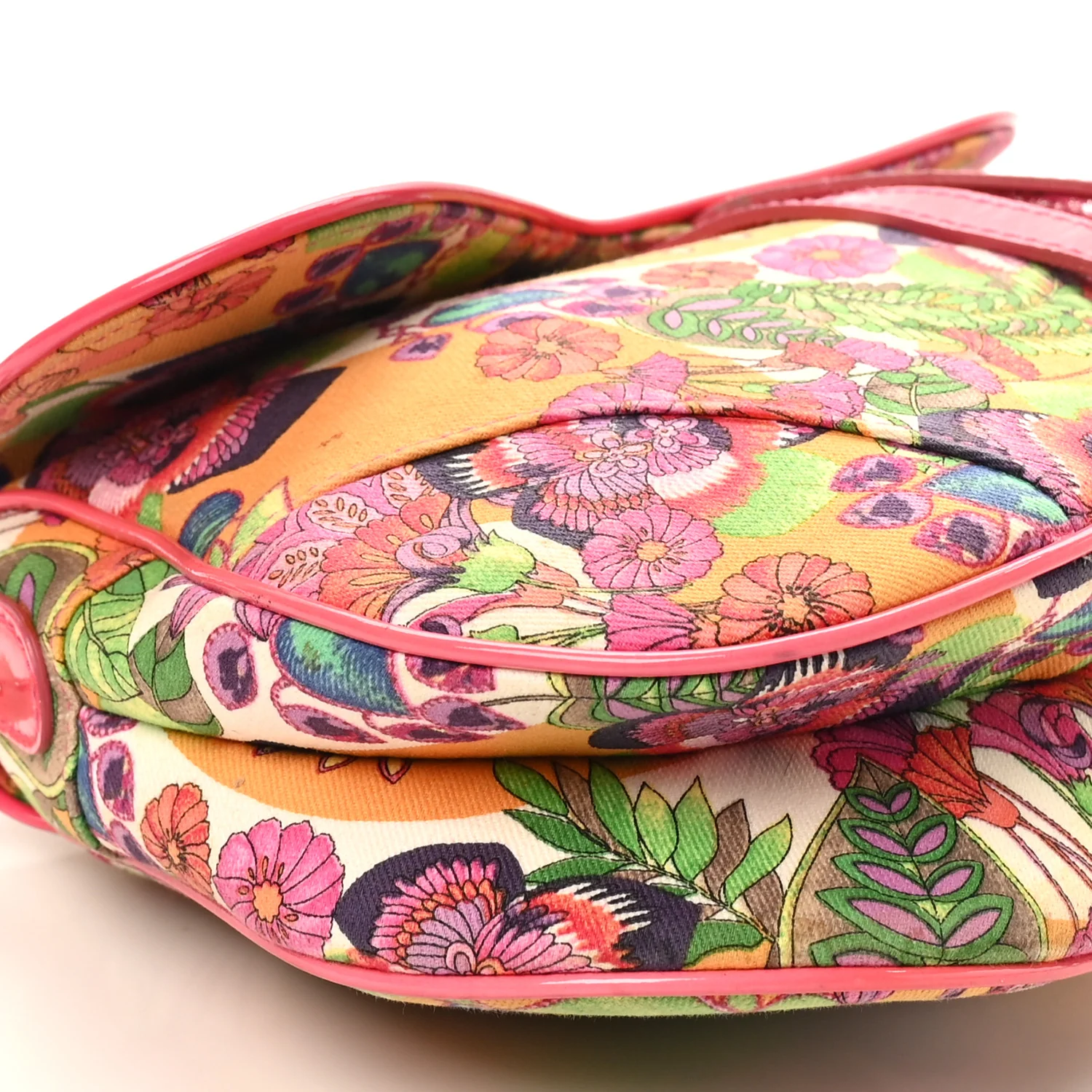 Canvas Floral Hawaii Glamour Saddle Bag Multicolor - Image 9