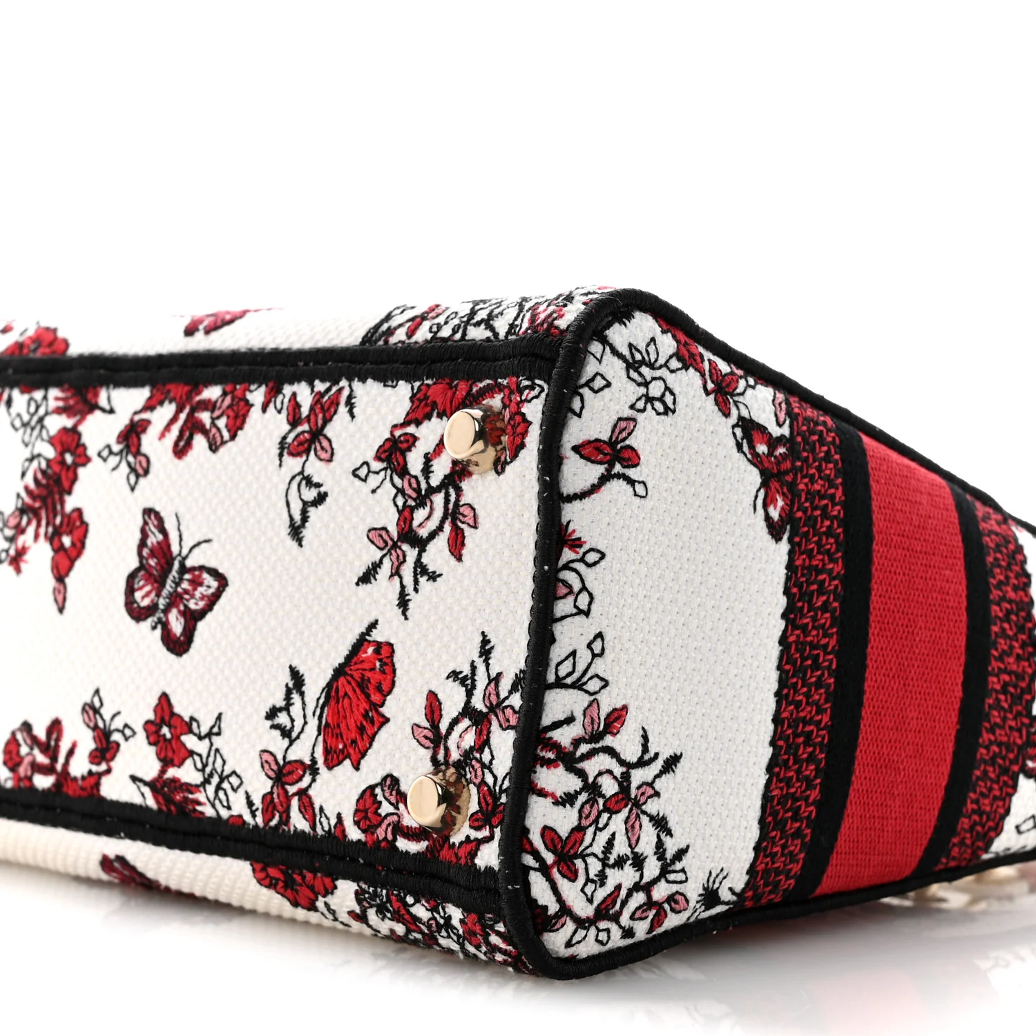 Canvas Le Coeur En Fleurs Embroidered Medium Lady D-Lite White Multicolor - Image 10