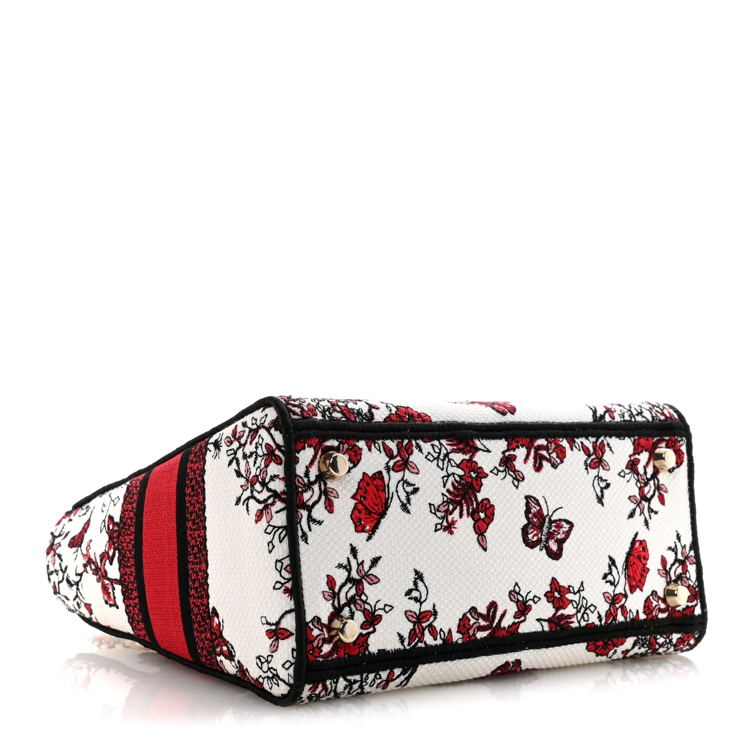 Canvas Le Coeur En Fleurs Embroidered Medium Lady D-Lite White Multicolor - Image 4