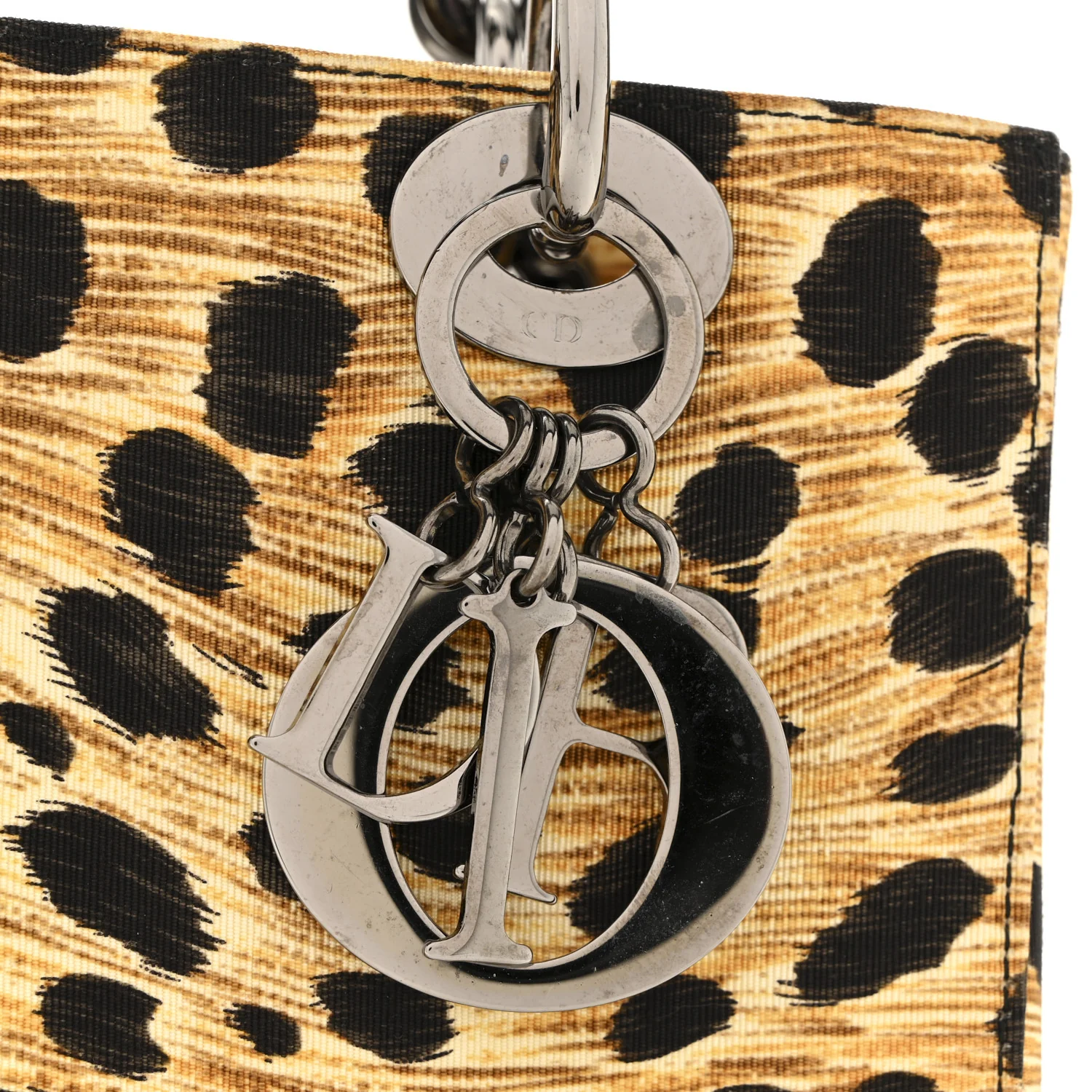 Canvas Leopard Print Medium Lady Dior - Image 10