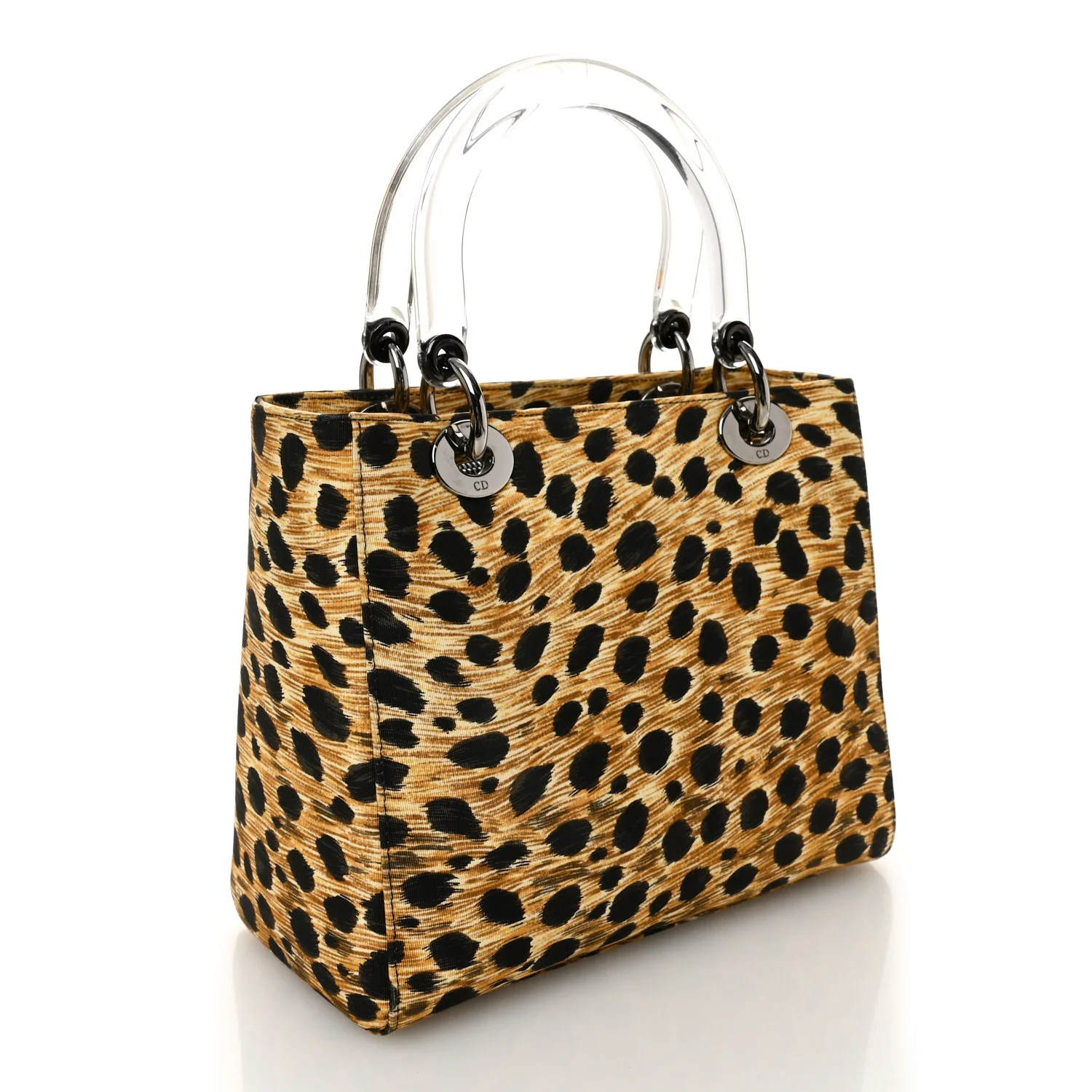 Canvas Leopard Print Medium Lady Dior - Image 3