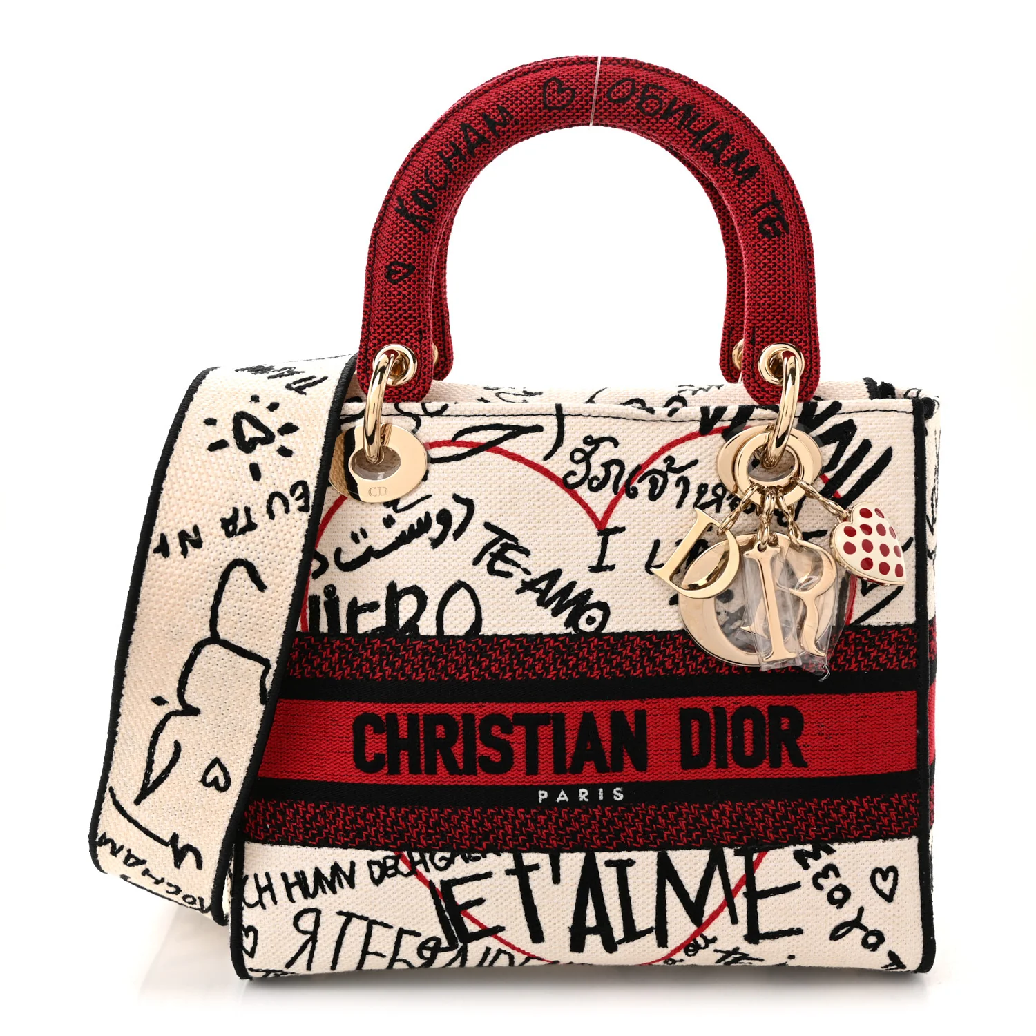 Canvas Medium DiorAmour Graffiti Lady D-Lite Latte