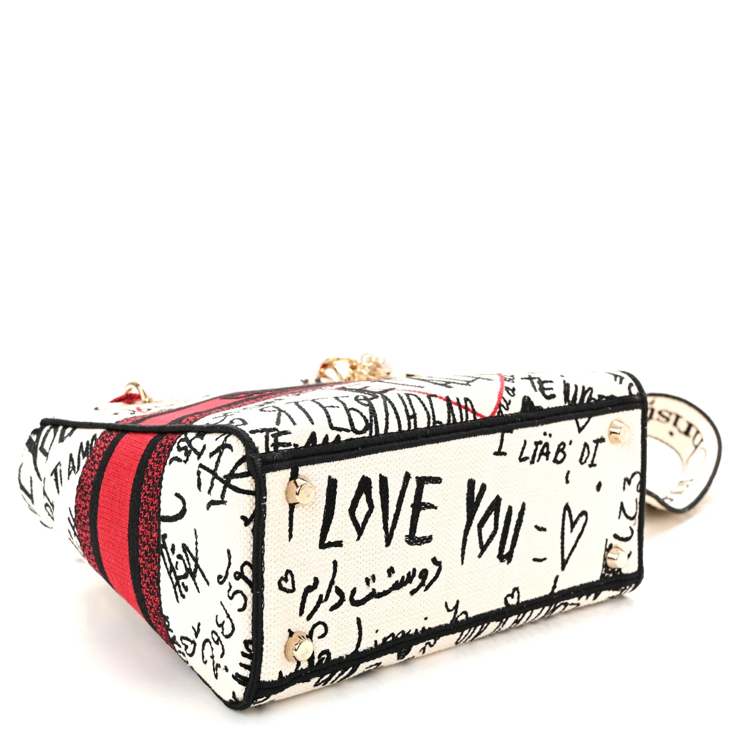 Canvas Medium DiorAmour Graffiti Lady D-Lite Latte - Image 4