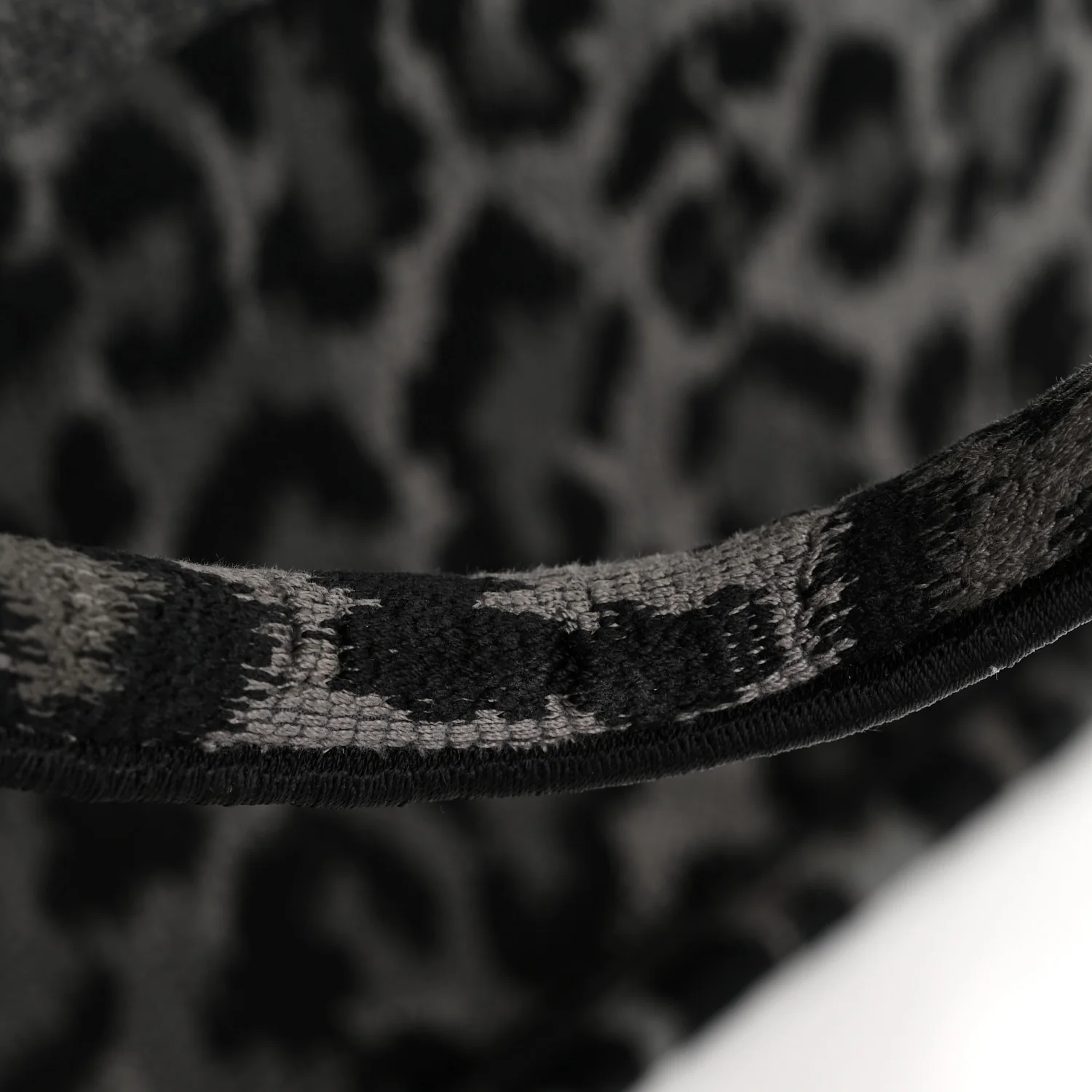 Canvas Mizza Embroidered Large Leopard Book Tote Grey - Image 12