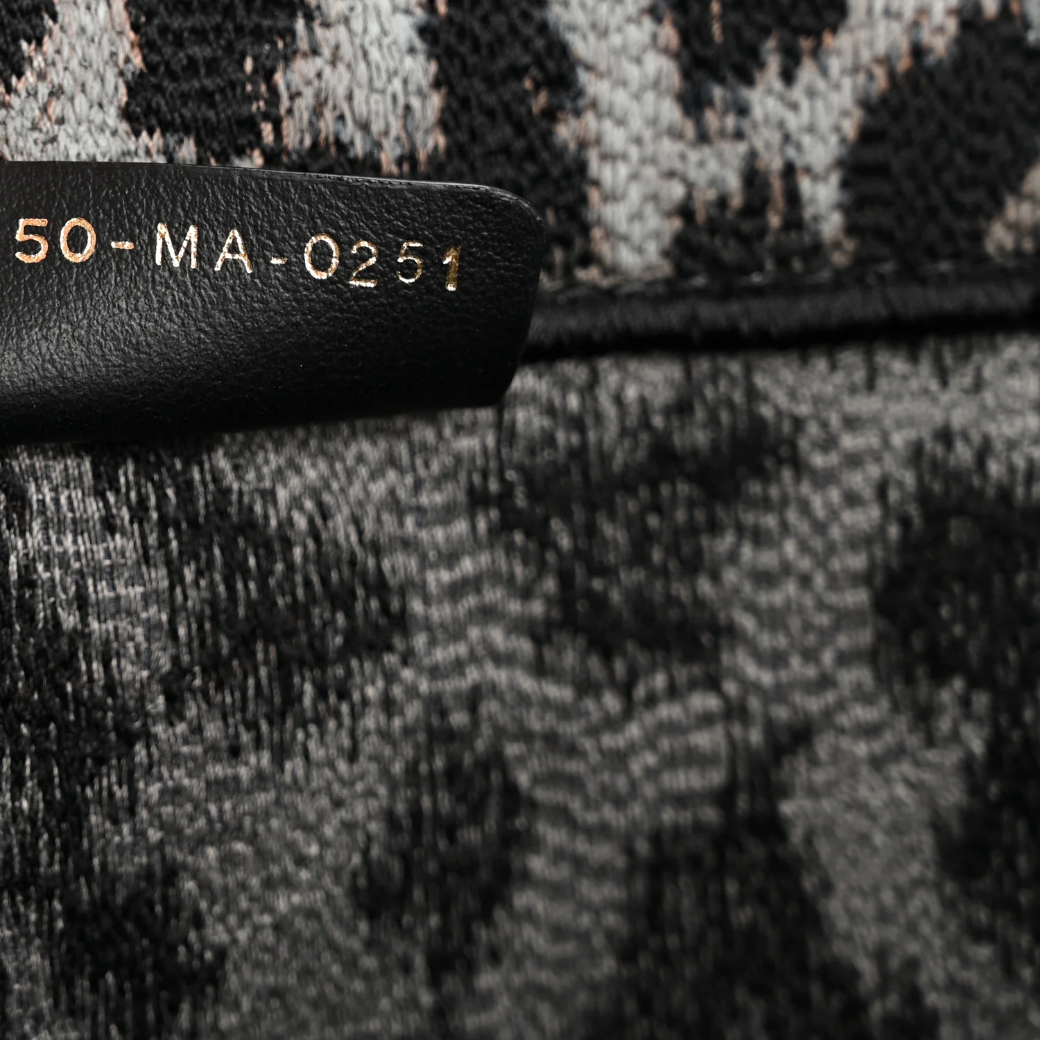 Canvas Mizza Embroidered Large Leopard Book Tote Grey - Image 7