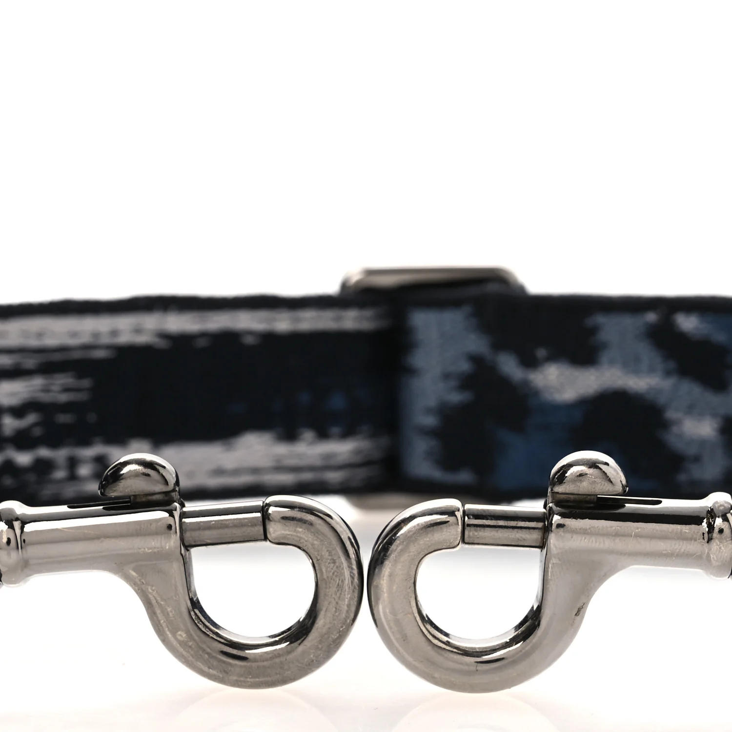 Canvas Mizza Embroidered Leopard Shoulder Strap Bleu Black - Image 4