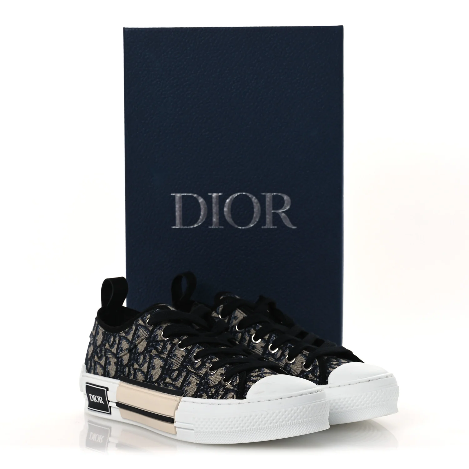 Canvas Oblique Walk'N'Dior Low Top Sneakers 37 Deep Blue - Image 13