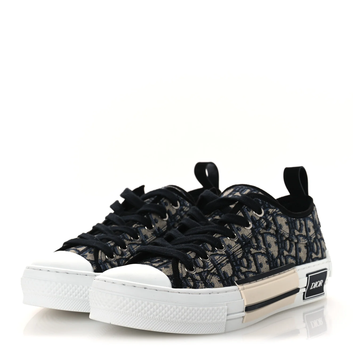 Canvas Oblique Walk'N'Dior Low Top Sneakers 37 Deep Blue - Image 4