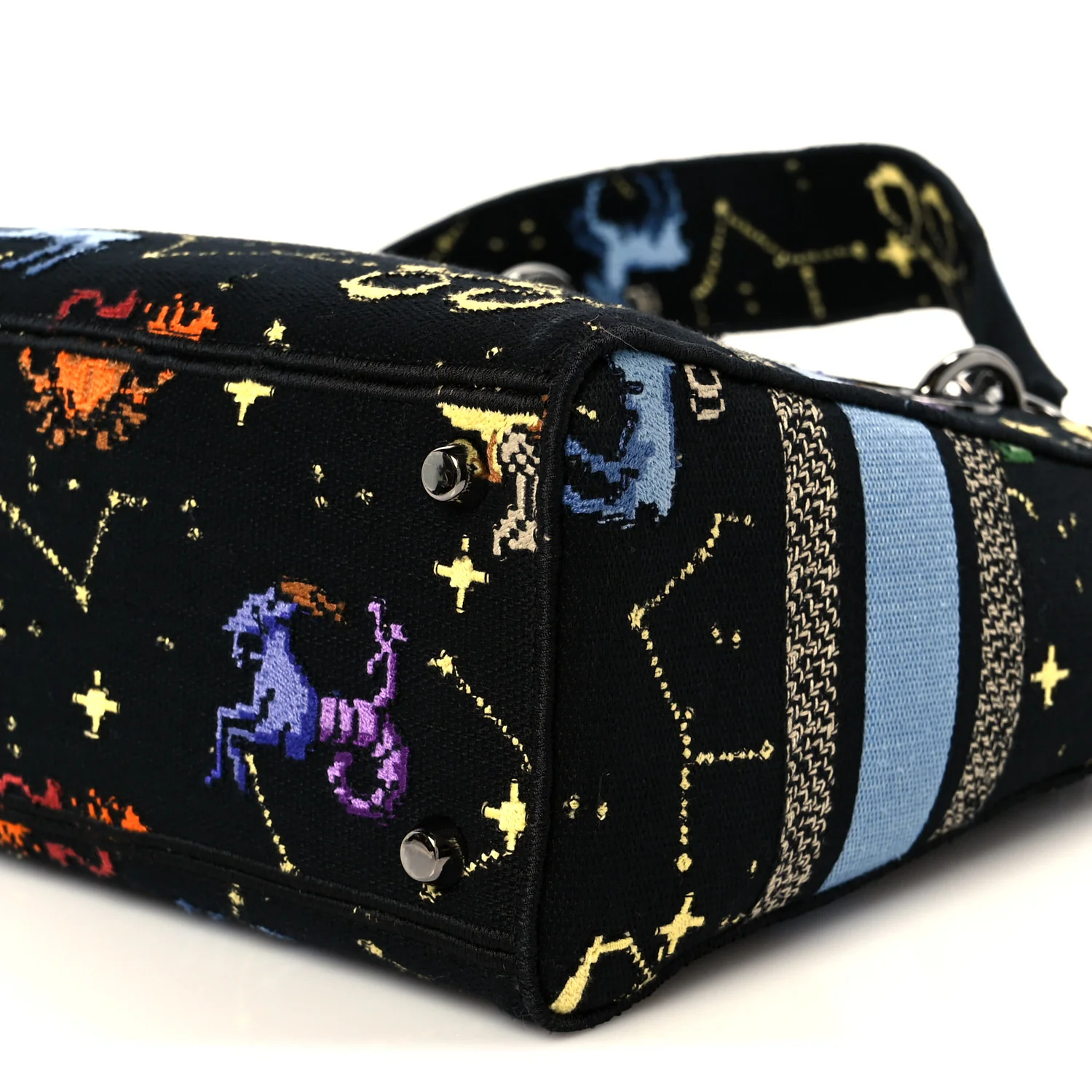 Canvas Pixel Zodiac Embroidered Medium Lady D-Lite Nero Multicolor - Image 10