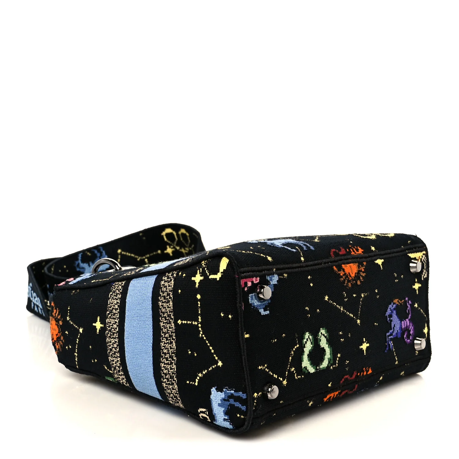 Canvas Pixel Zodiac Embroidered Medium Lady D-Lite Nero Multicolor - Image 4