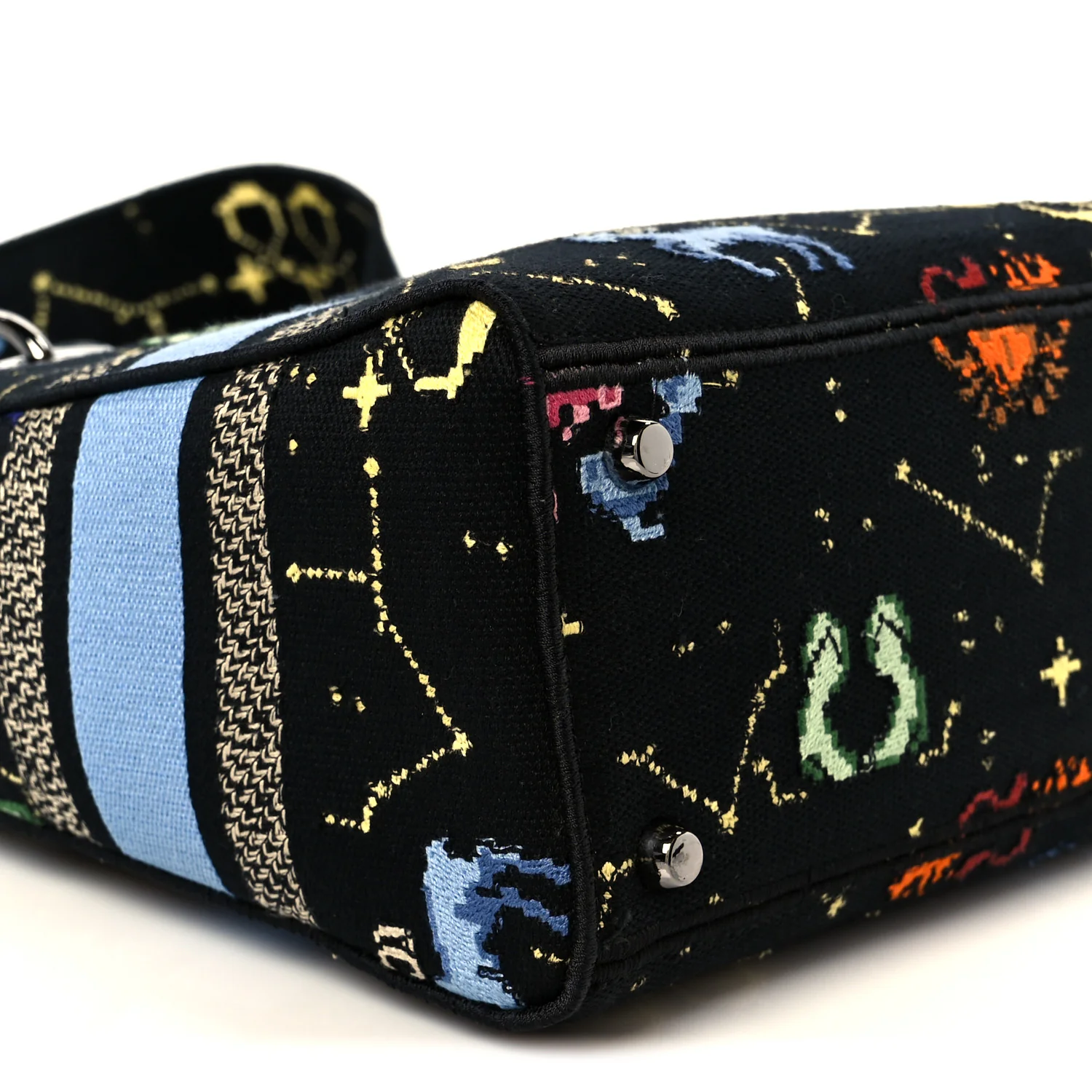 Canvas Pixel Zodiac Embroidered Medium Lady D-Lite Nero Multicolor - Image 9