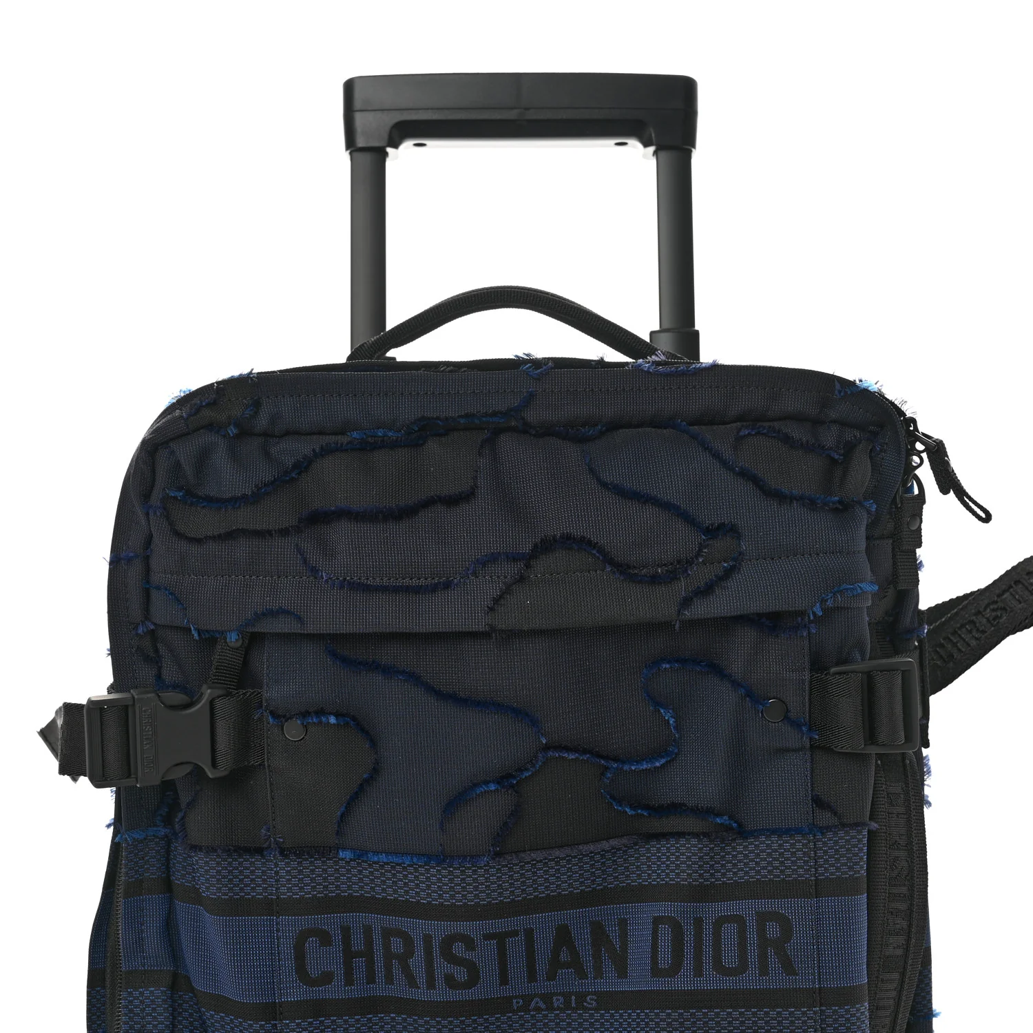 Canvas Small Diortravel Suitcase Blue Multicolor - Image 7