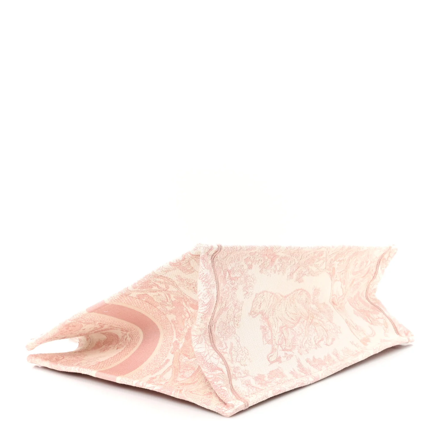 Canvas Toile De Jouy Embroidered Large Book Tote Pink - Image 4
