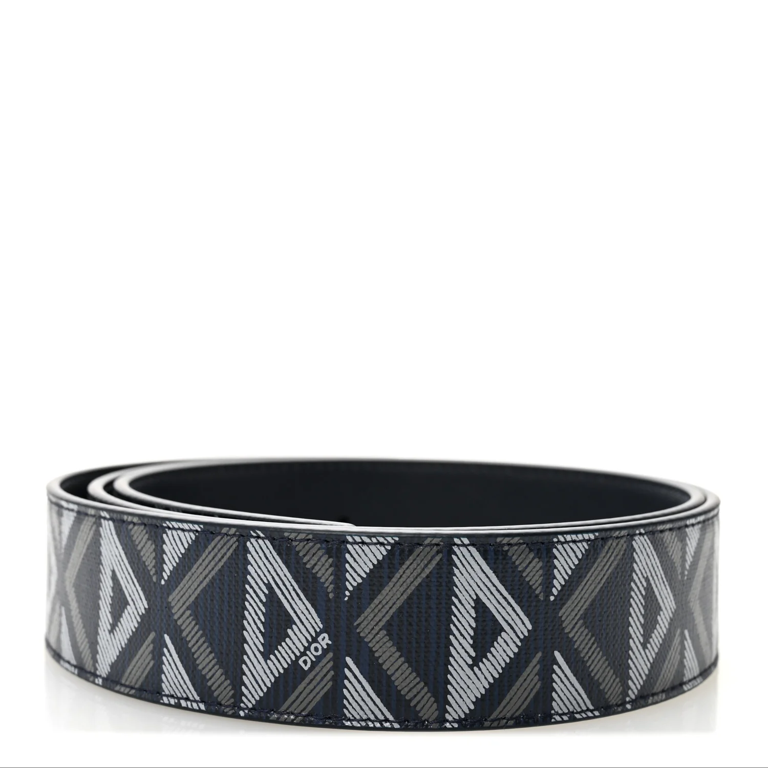 Coated Canvas Calfskin CD Diamond Belt 105 42 Navy - Image 2