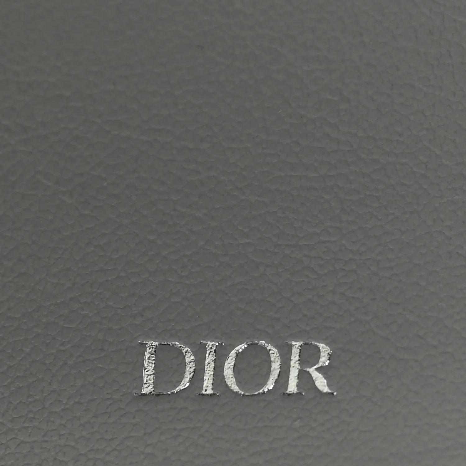Coated Canvas Calfskin CD Diamond Bifold Wallet Grey - Image 6