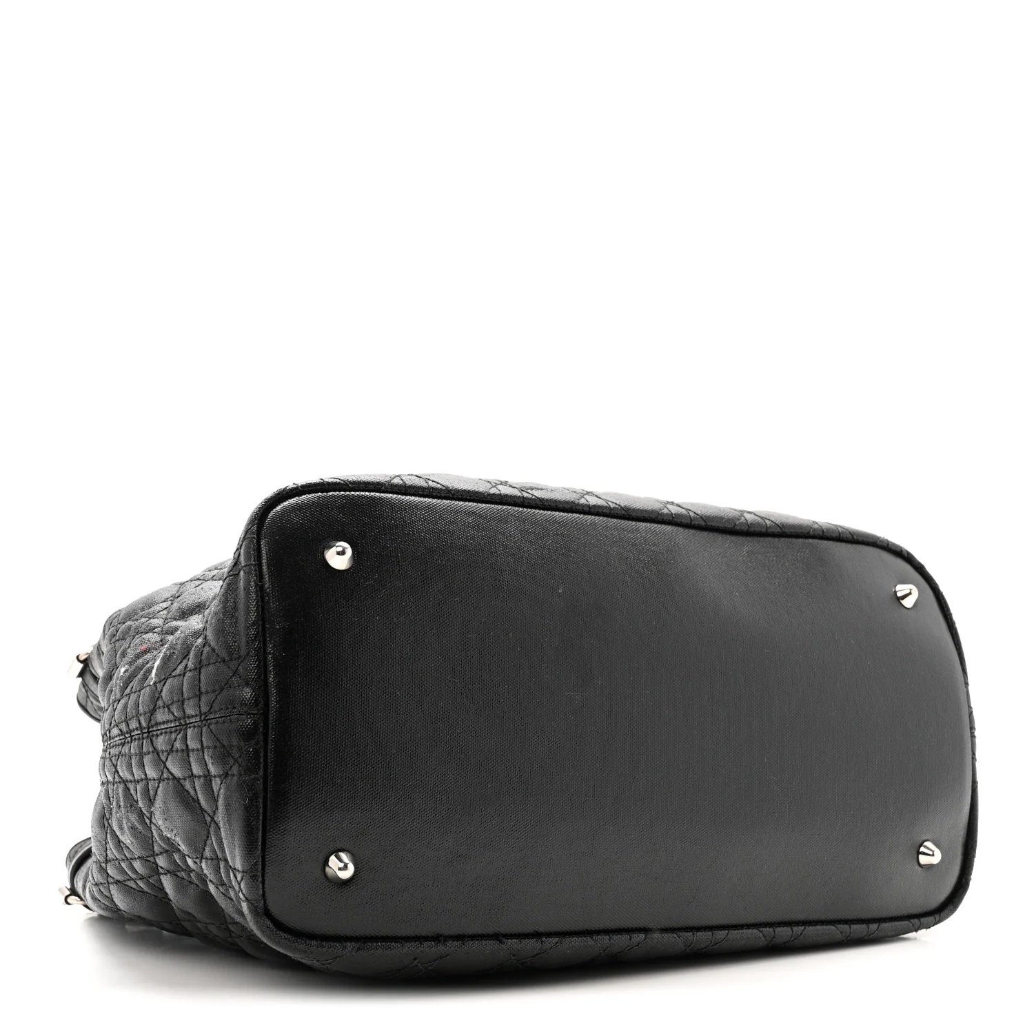 Coated Canvas Cannage Medium Panarea Tote Black - Image 4