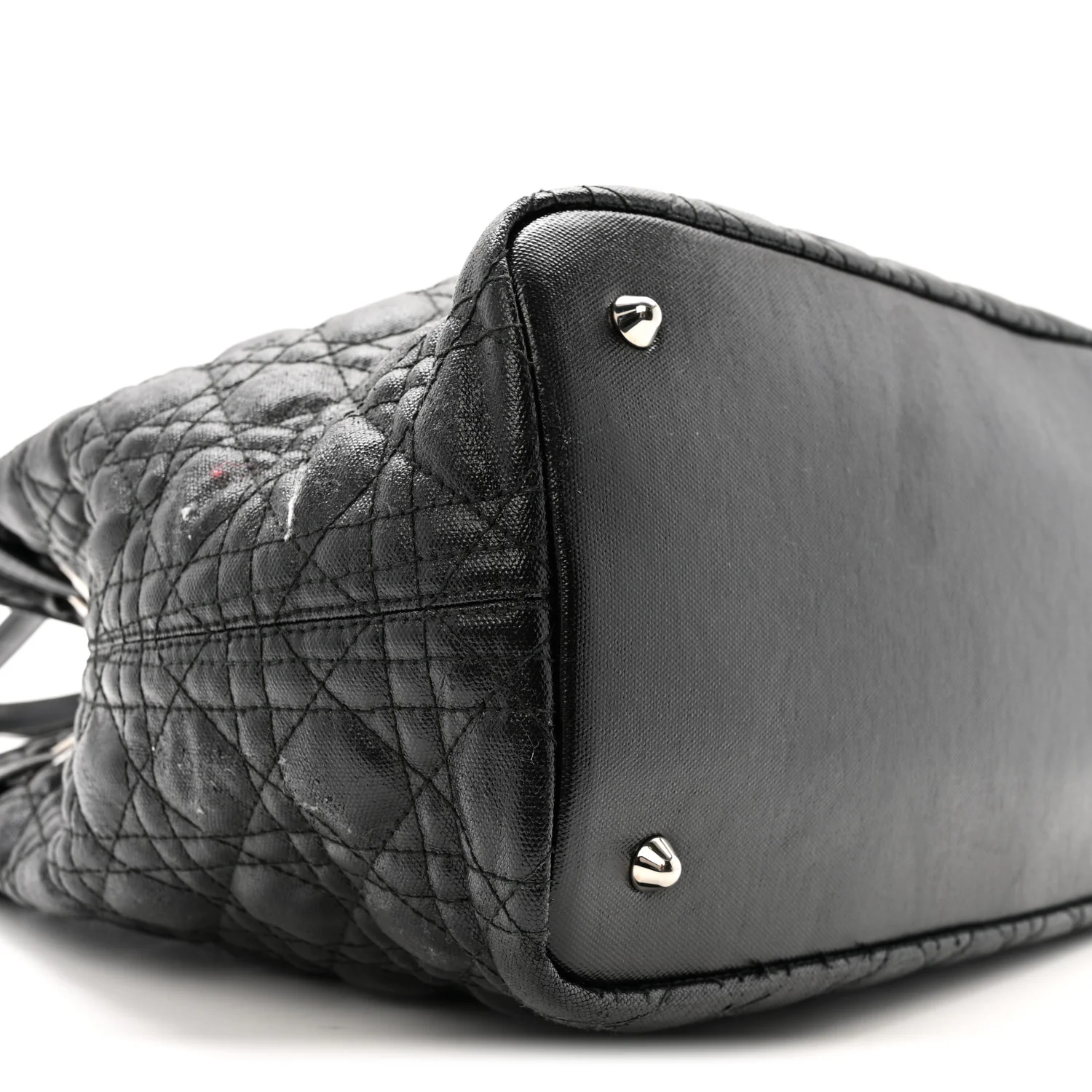 Coated Canvas Cannage Medium Panarea Tote Black - Image 9