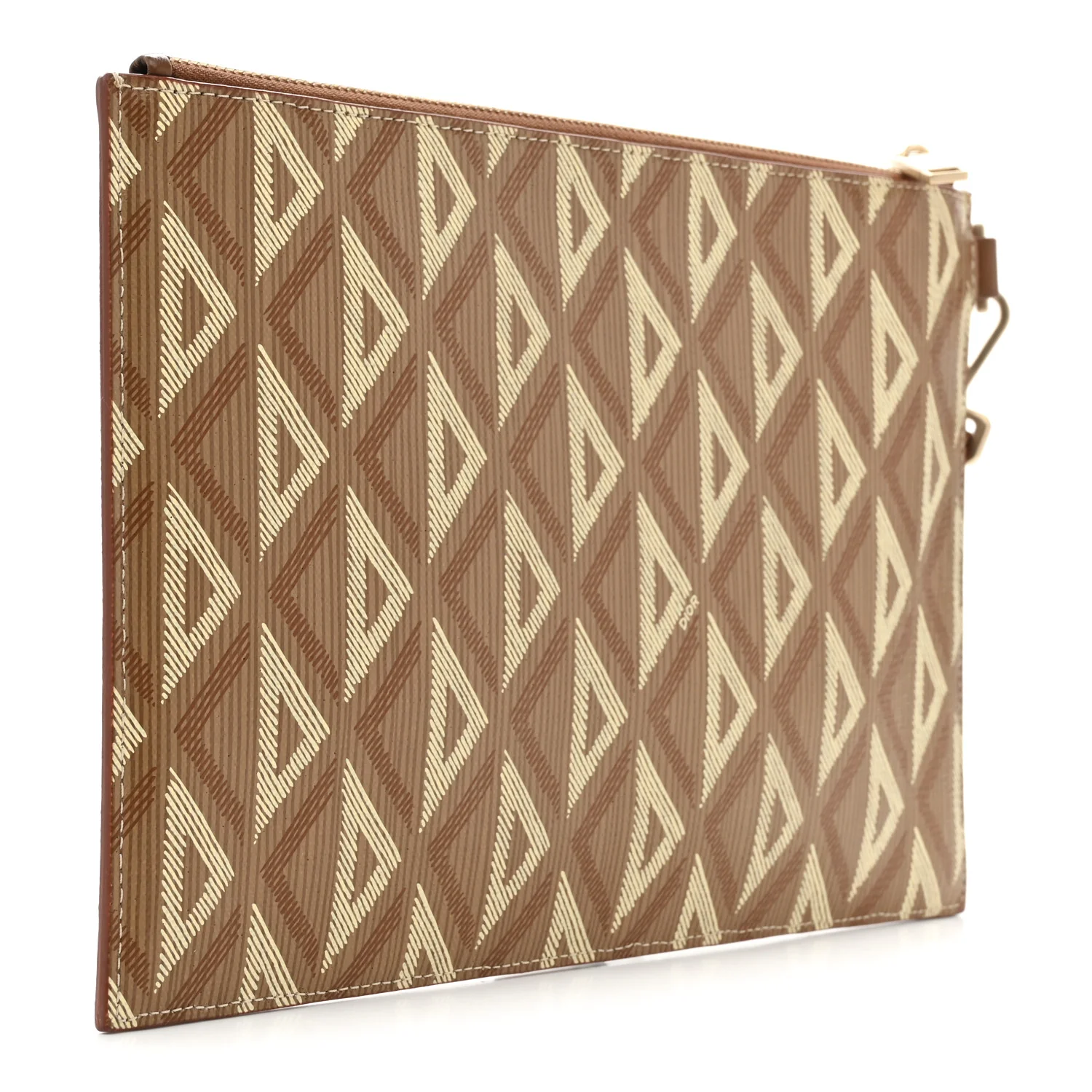 Coated Canvas CD Diamond Hit The Road A5 Pouch Coffee - Image 3