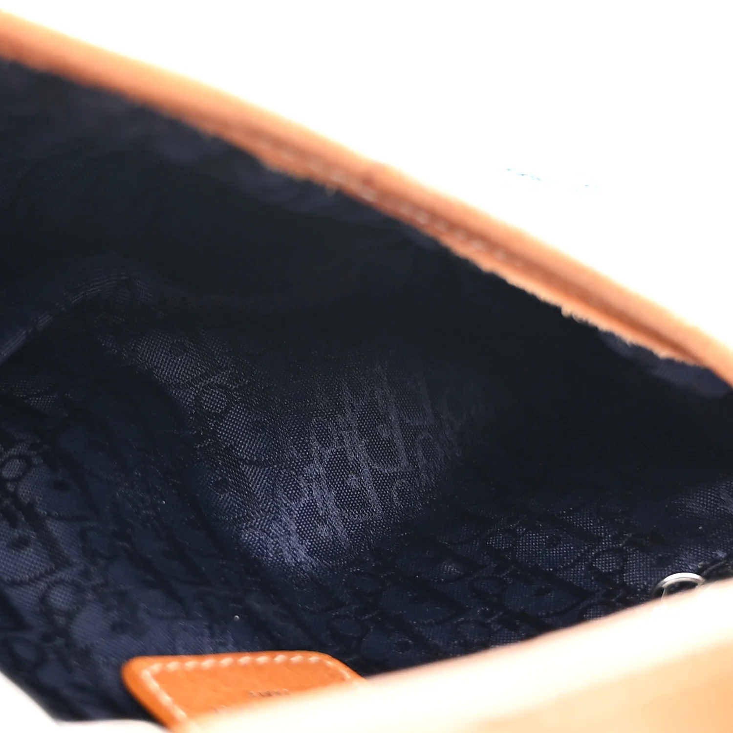 Denim Embroidered Saddle Bag Blue - Image 5
