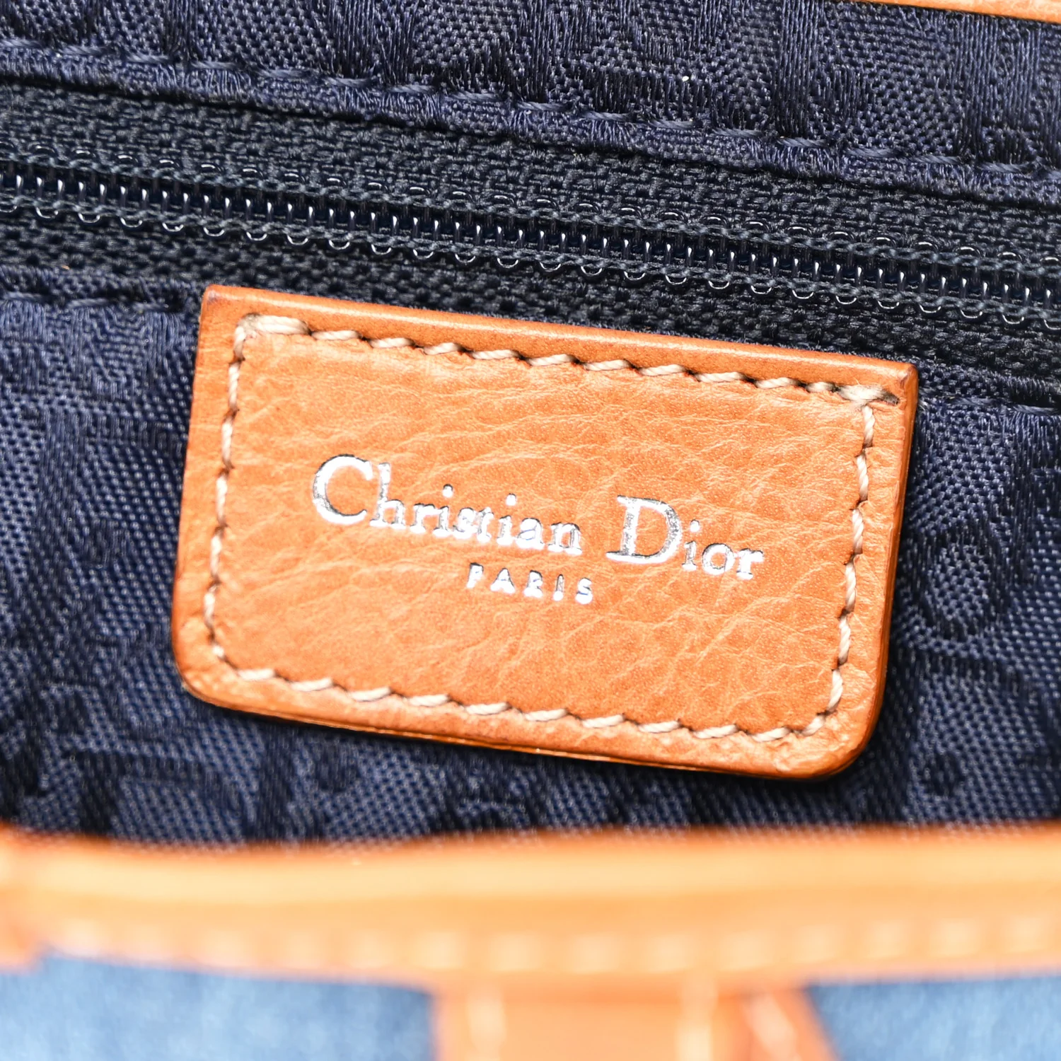 Denim Embroidered Saddle Bag Blue - Image 6