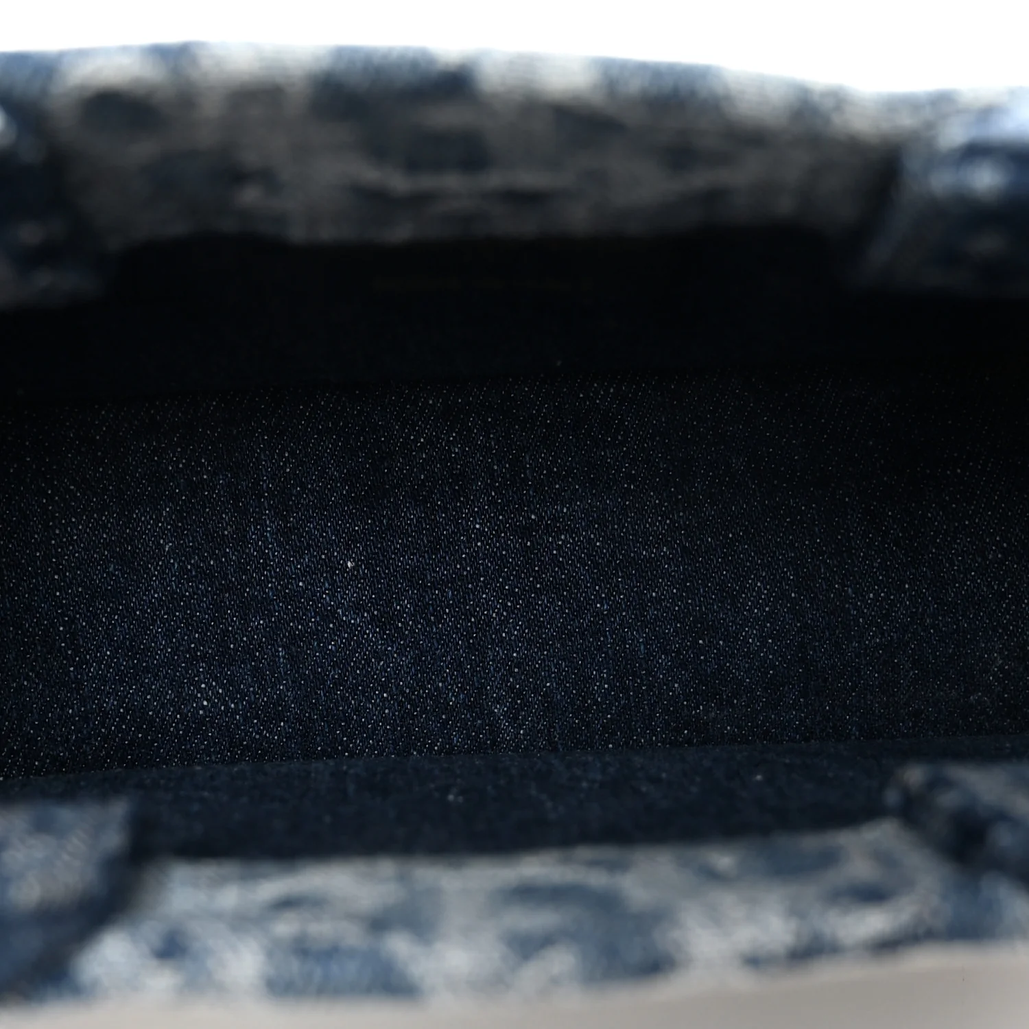 Denim Oblique Mini Book Tote With Strap Blue - Image 5