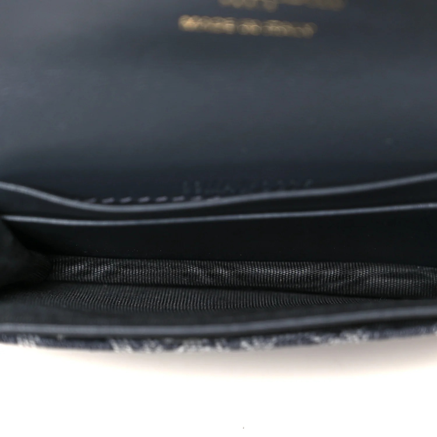 Denim Oblique Saddle Bloom Card Holder Grey - Image 5