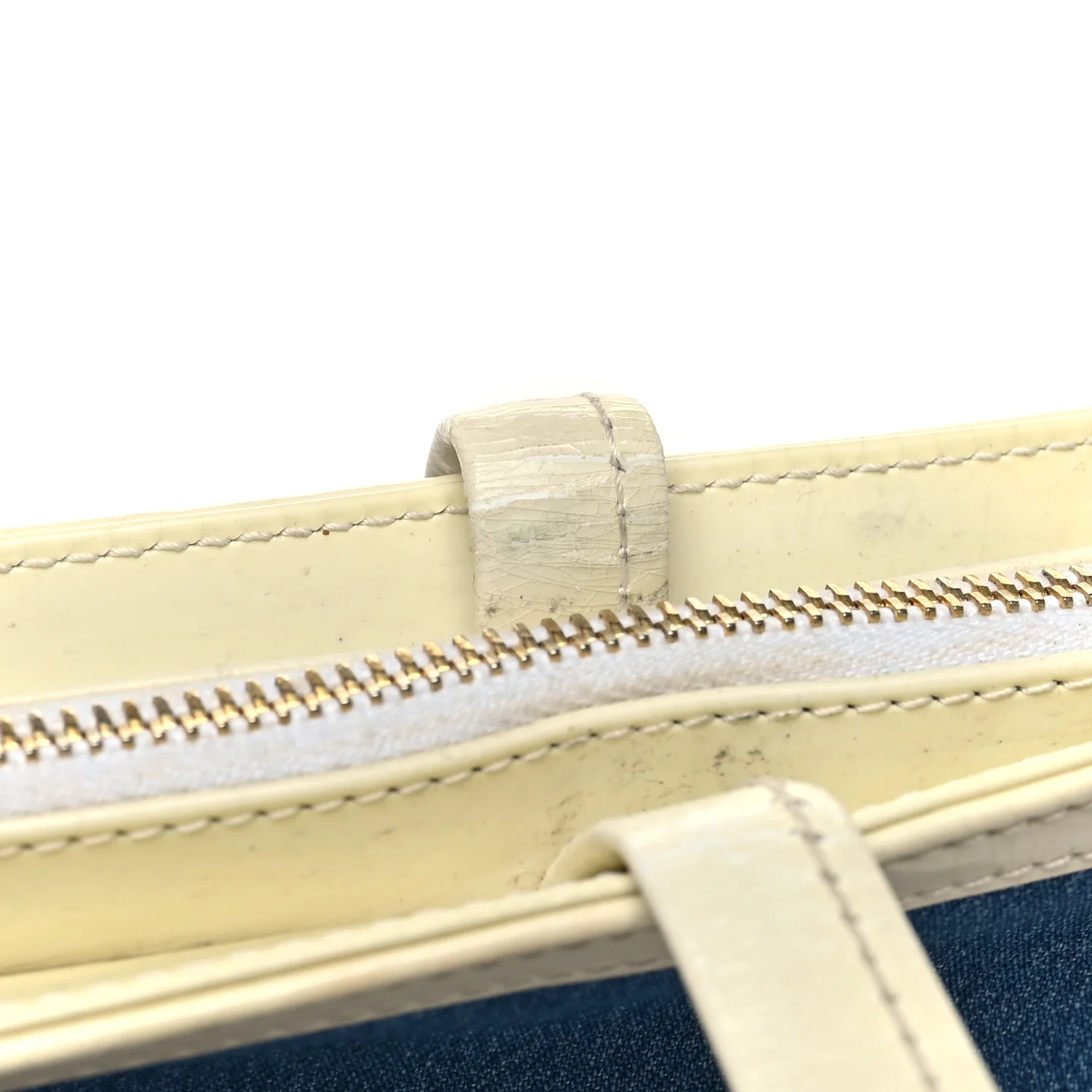 Denim Patent Diorella Rectangular Bag Blue - Image 14