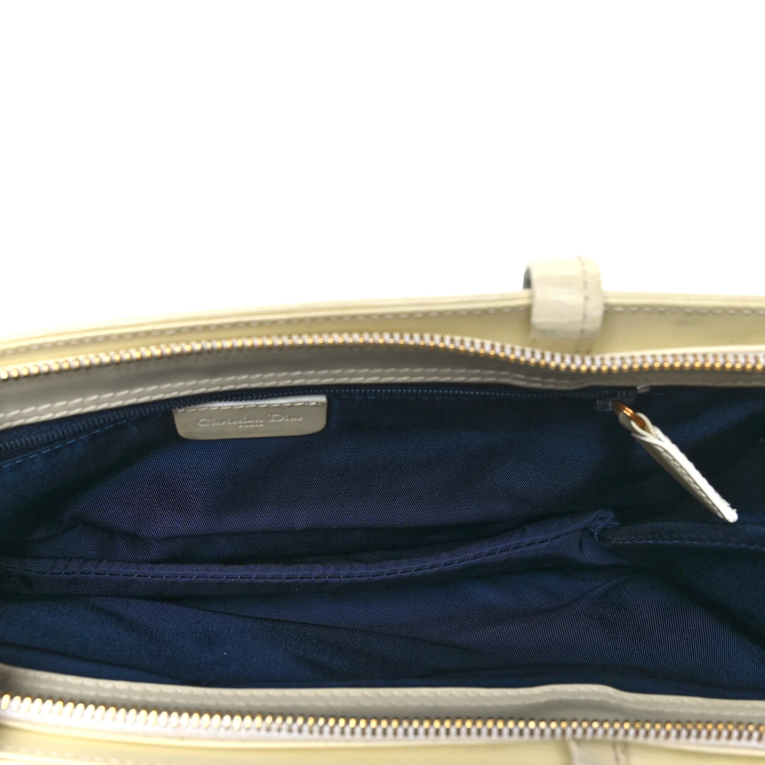 Denim Patent Diorella Rectangular Bag Blue - Image 5
