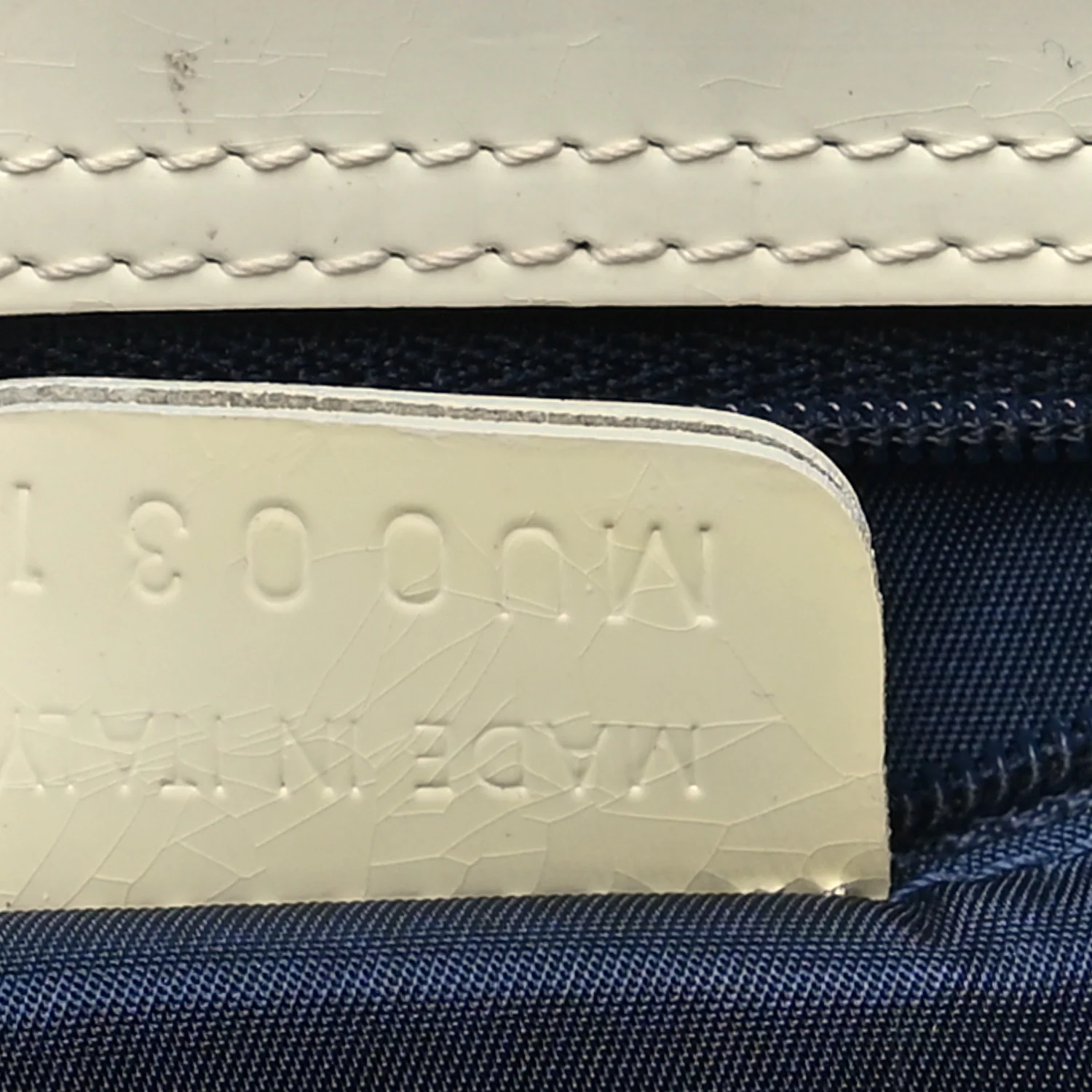 Denim Patent Diorella Rectangular Bag Blue - Image 7