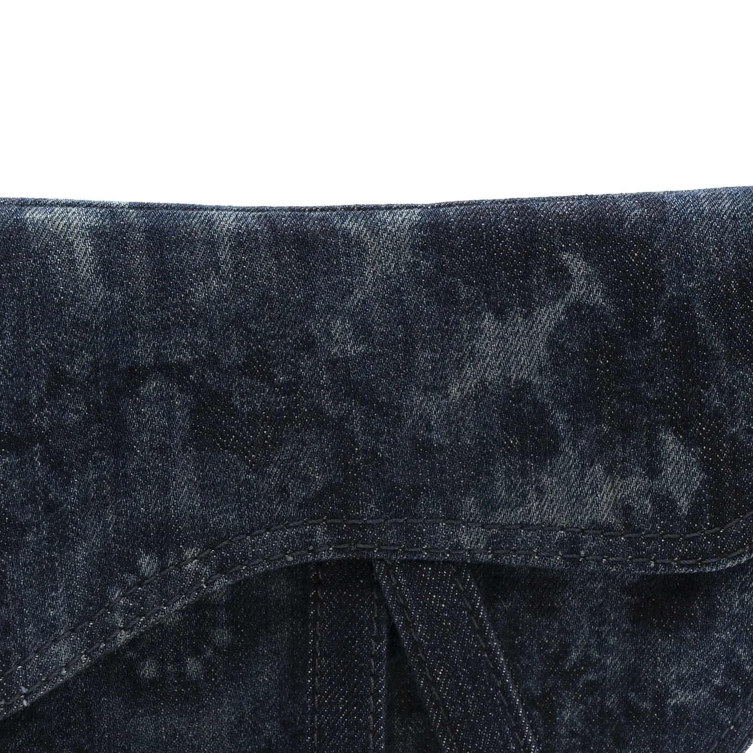 Denim Tie Dye Saddle Bag Blue - Image 8