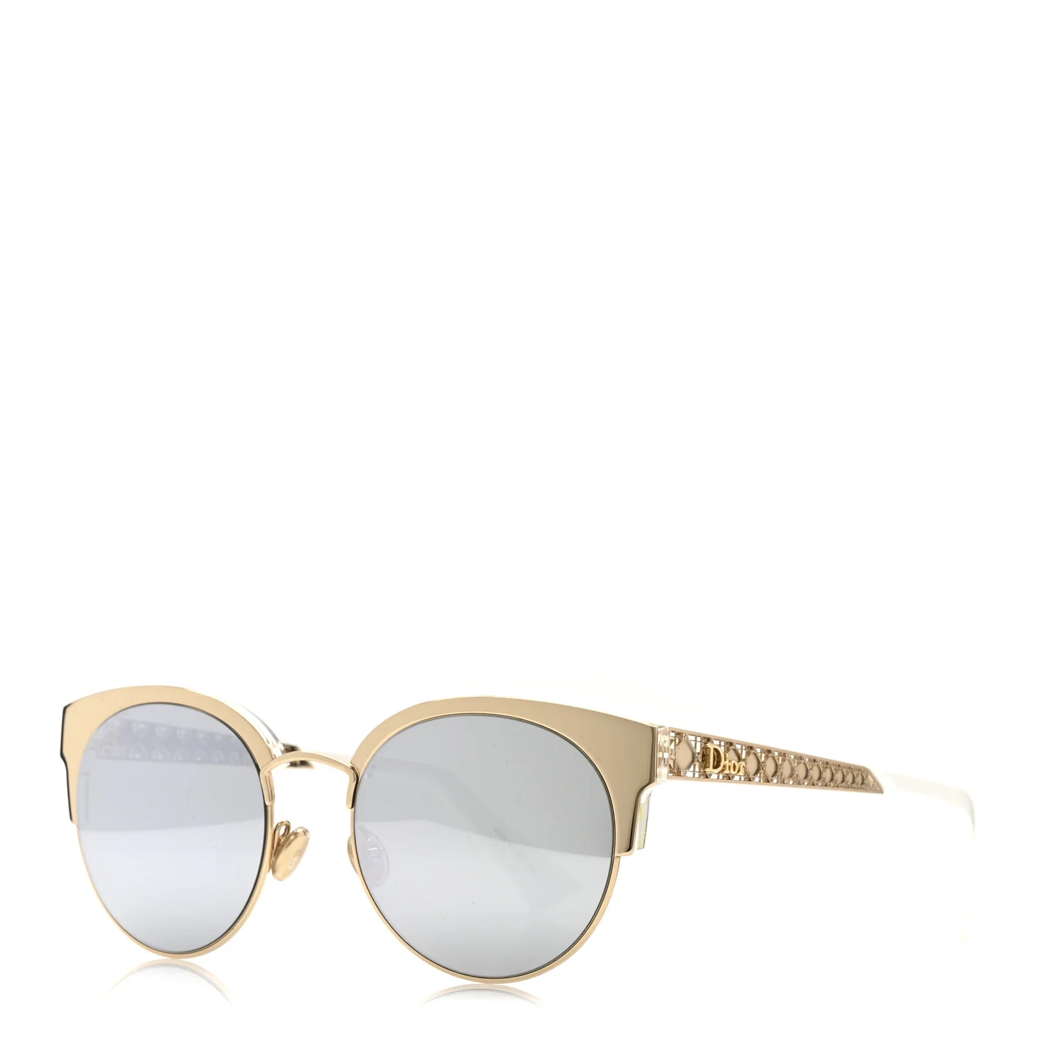 Diorama Mini Sunglasses White Gold