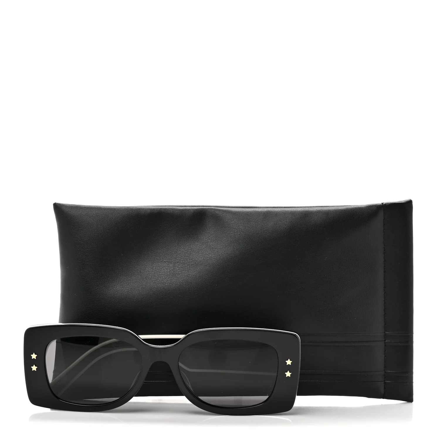 Diorpacific S1U Square Sunglasses Black White - Image 14