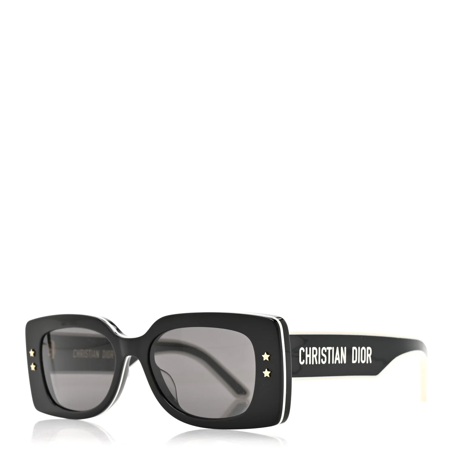 Diorpacific S1U Square Sunglasses Black White - Image 2