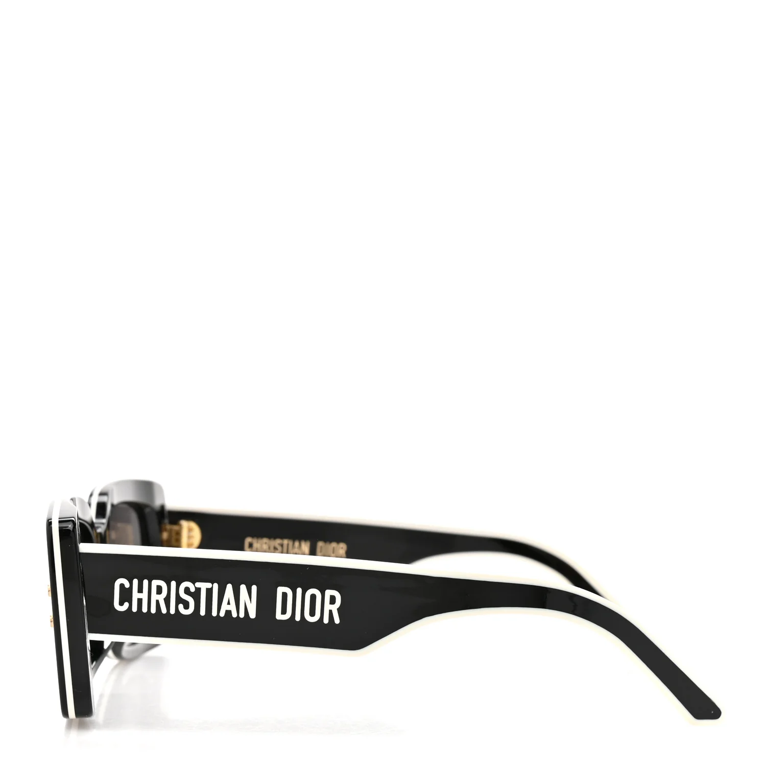 Diorpacific S1U Square Sunglasses Black White - Image 6