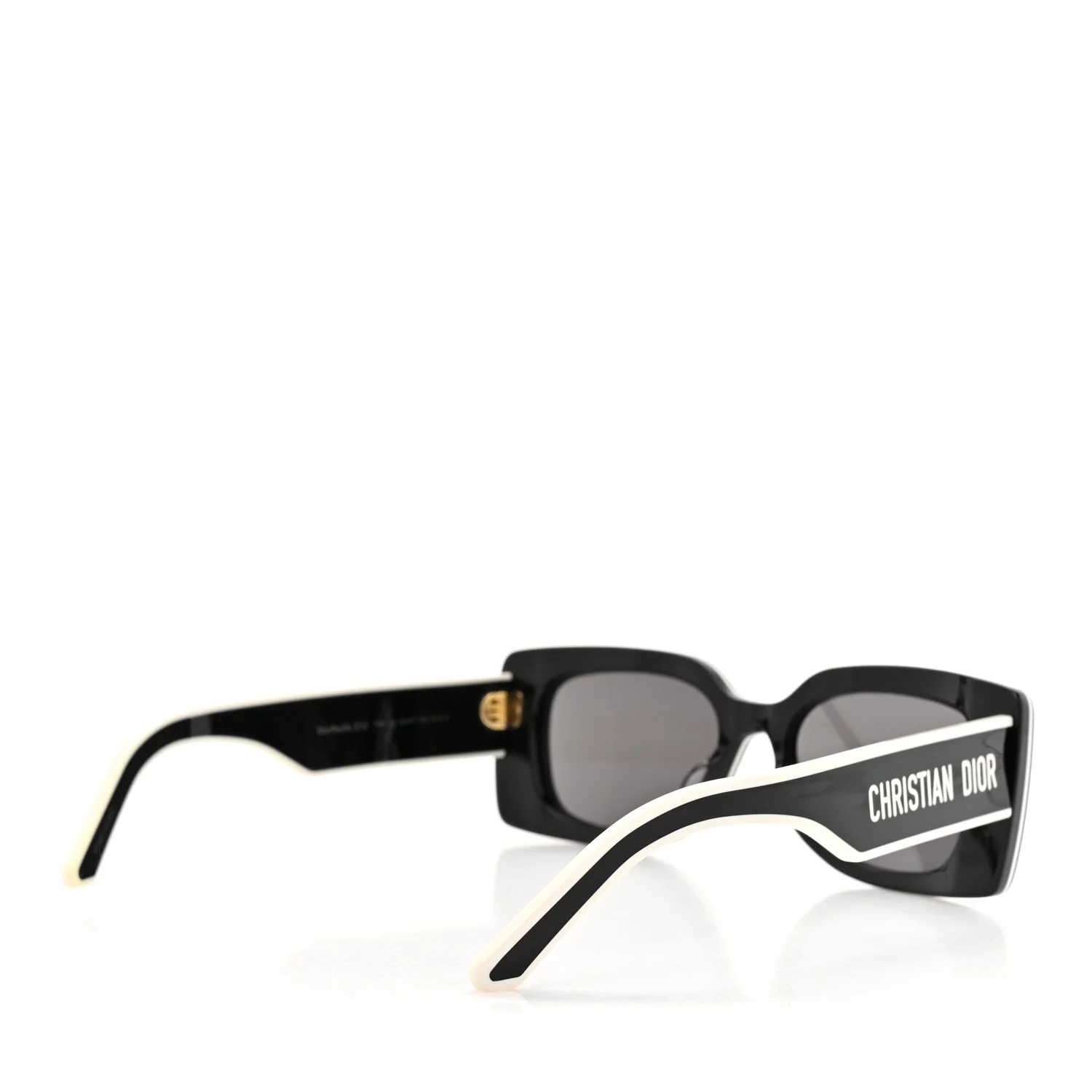 Diorpacific S1U Square Sunglasses Black White - Image 8