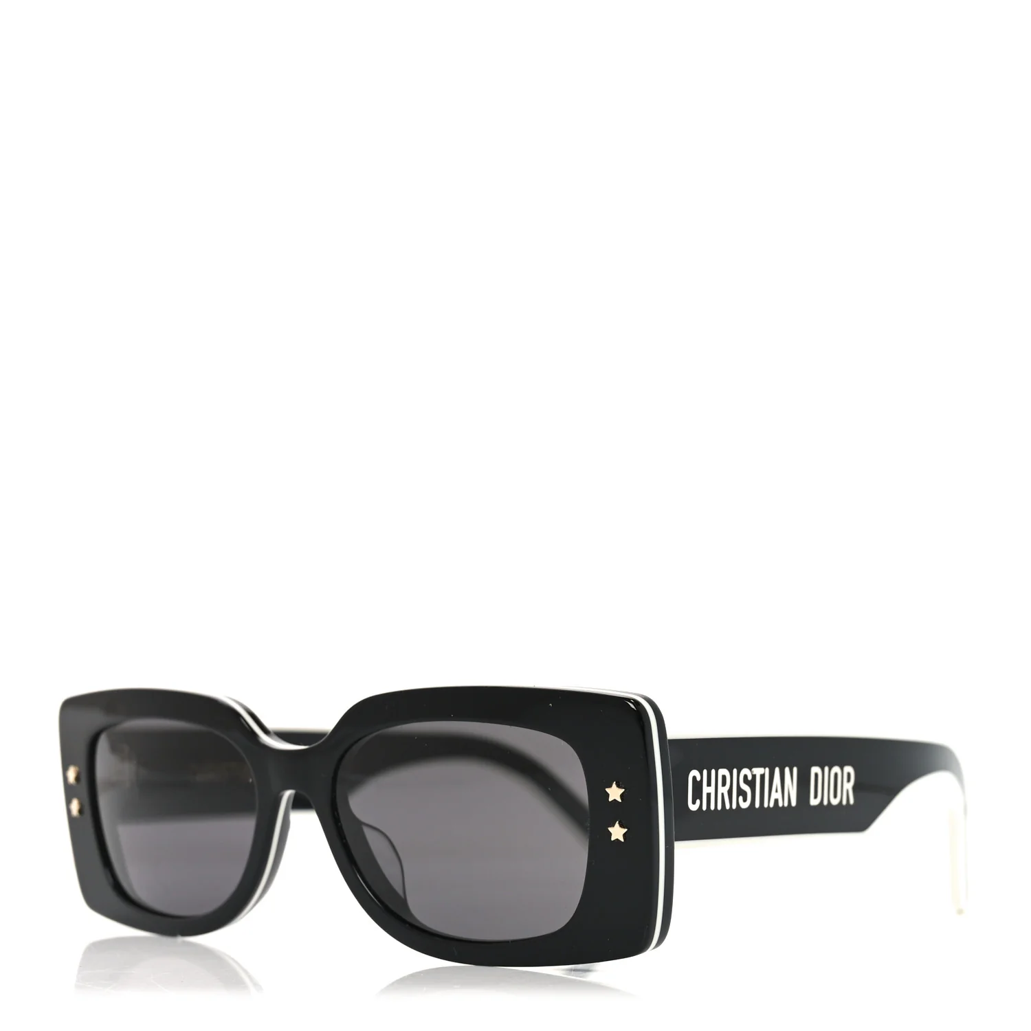 Diorpacific S1U Square Sunglasses Black White