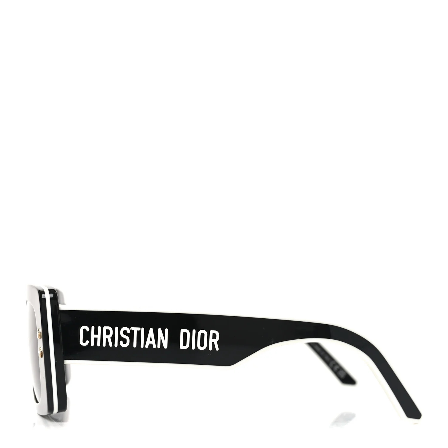 Diorpacific S1U Square Sunglasses Black White - Image 3
