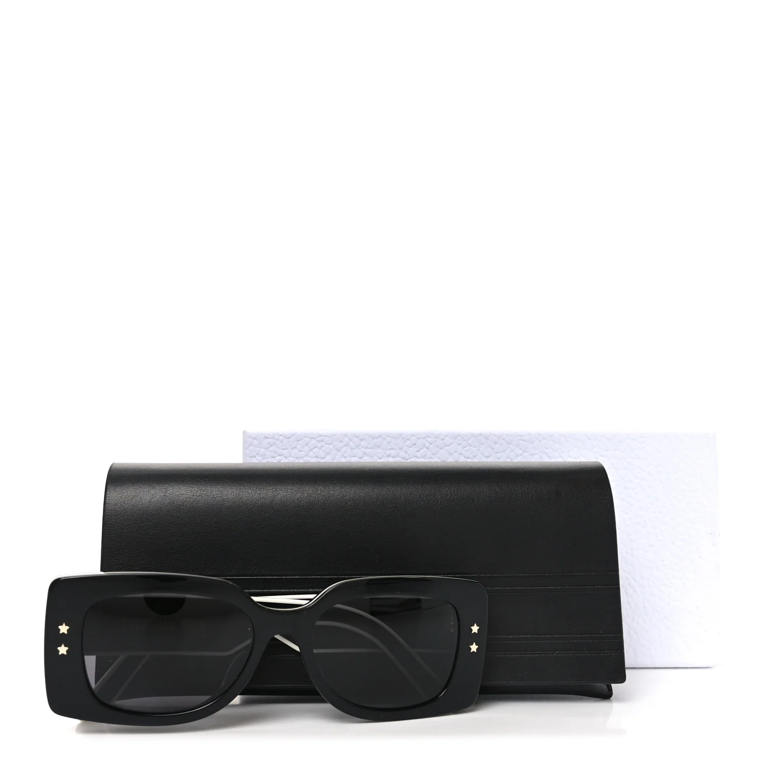 Diorpacific S1U Square Sunglasses Black White - Image 8