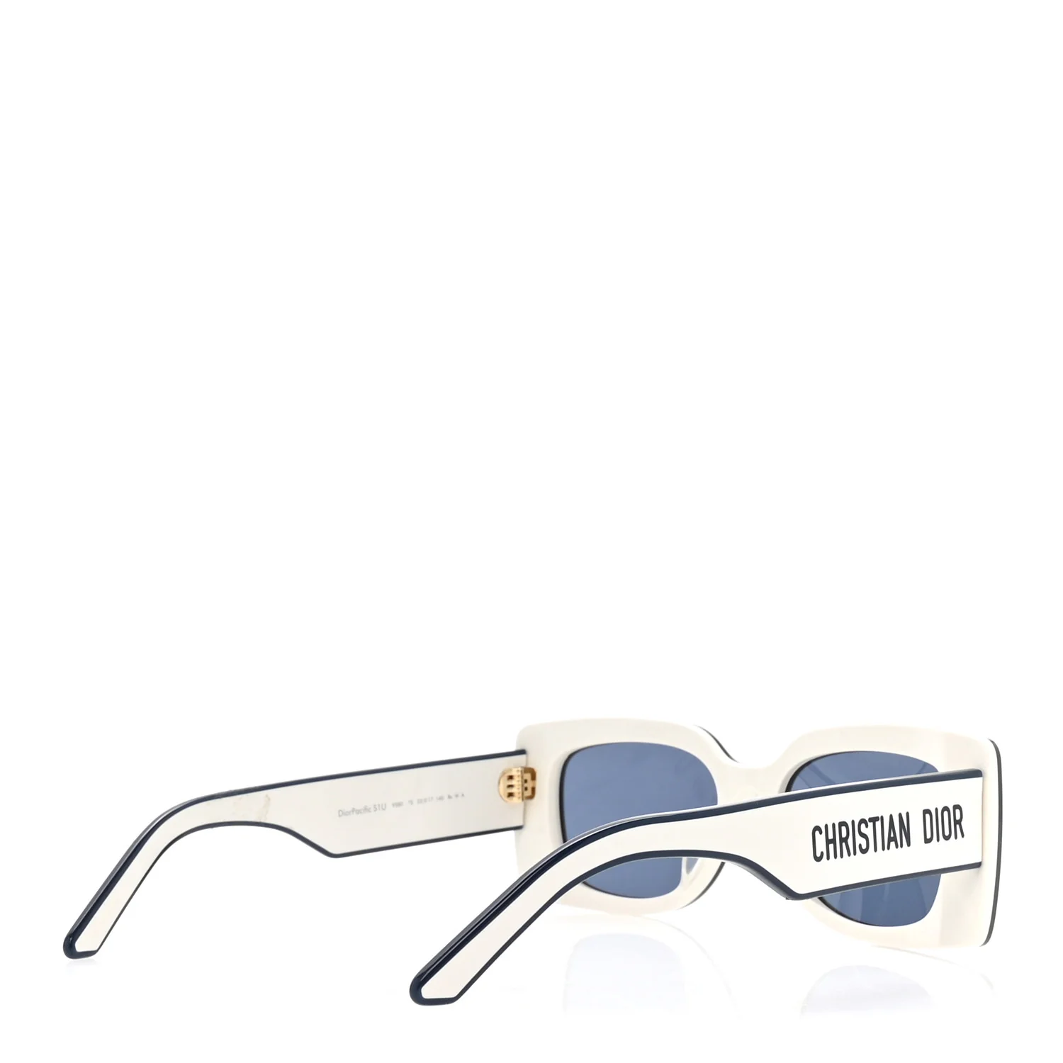 Diorpacific S1U Square Sunglasses White Blue - Image 4