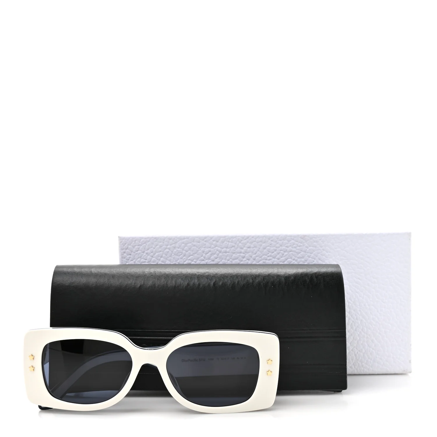 Diorpacific S1U Square Sunglasses White Blue - Image 8