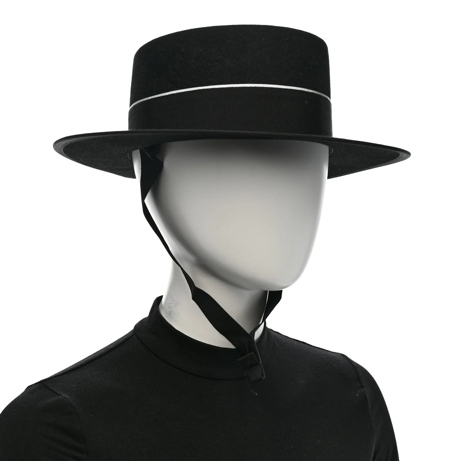 Felt Diorodeo Large Brim Hat 58 Black - Image 2