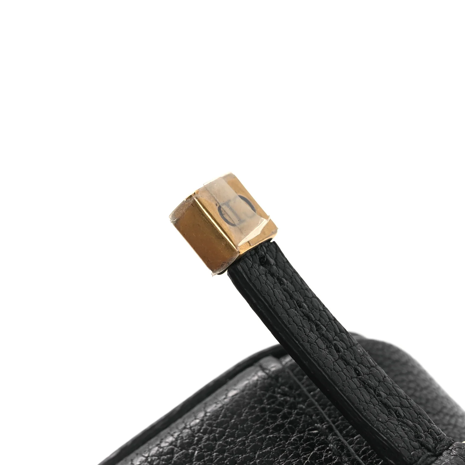 Goatskin Mini Saddle Shoulder Strap Pouch Black - Image 11