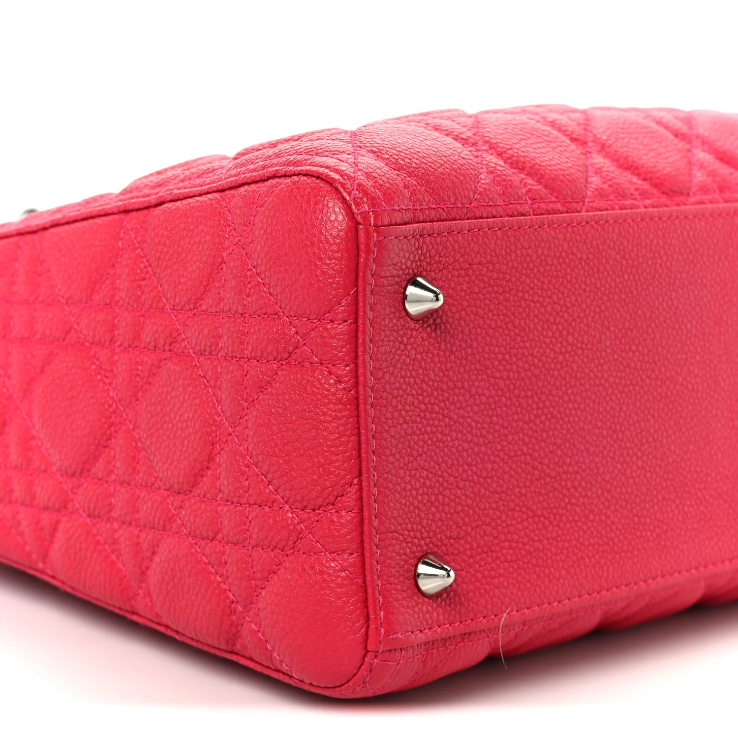 Grained Calfskin Cannage Medium Lady Dior Pink - Image 9