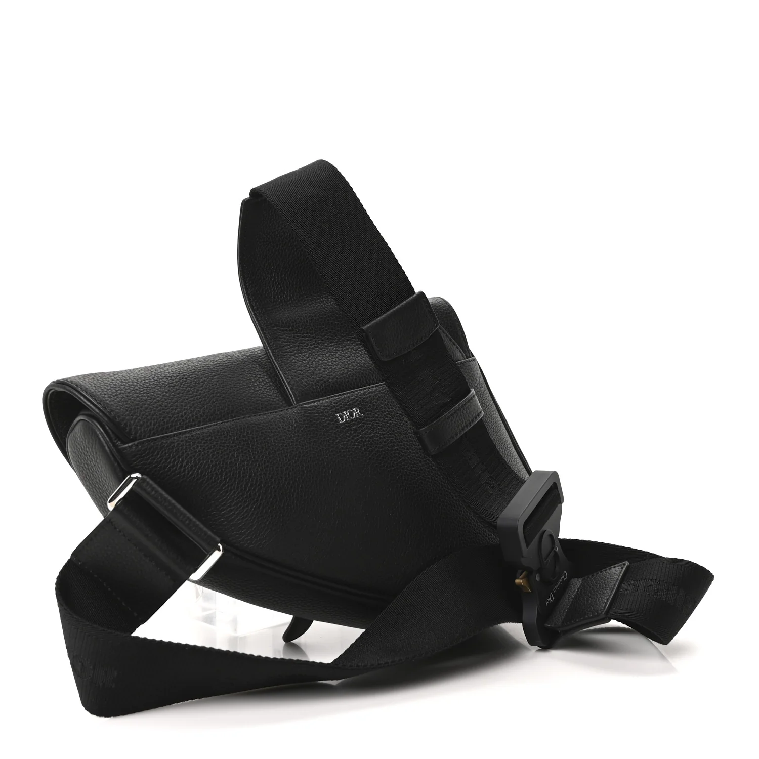 Grained Calfskin Kim Jones Saddle Bag Black - Image 3