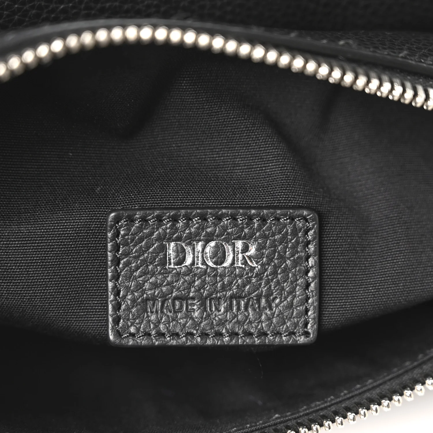 Grained Calfskin Kim Jones Saddle Bag Black - Image 6