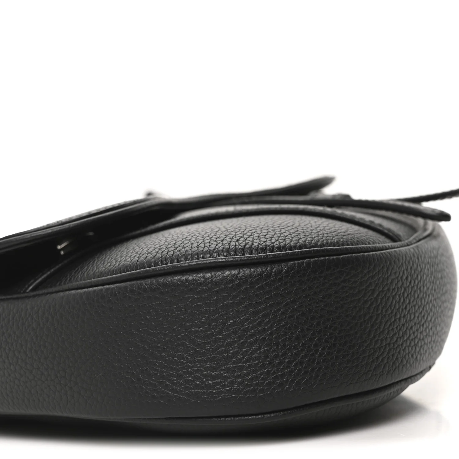 Grained Calfskin Kim Jones Saddle Bag Black - Image 8