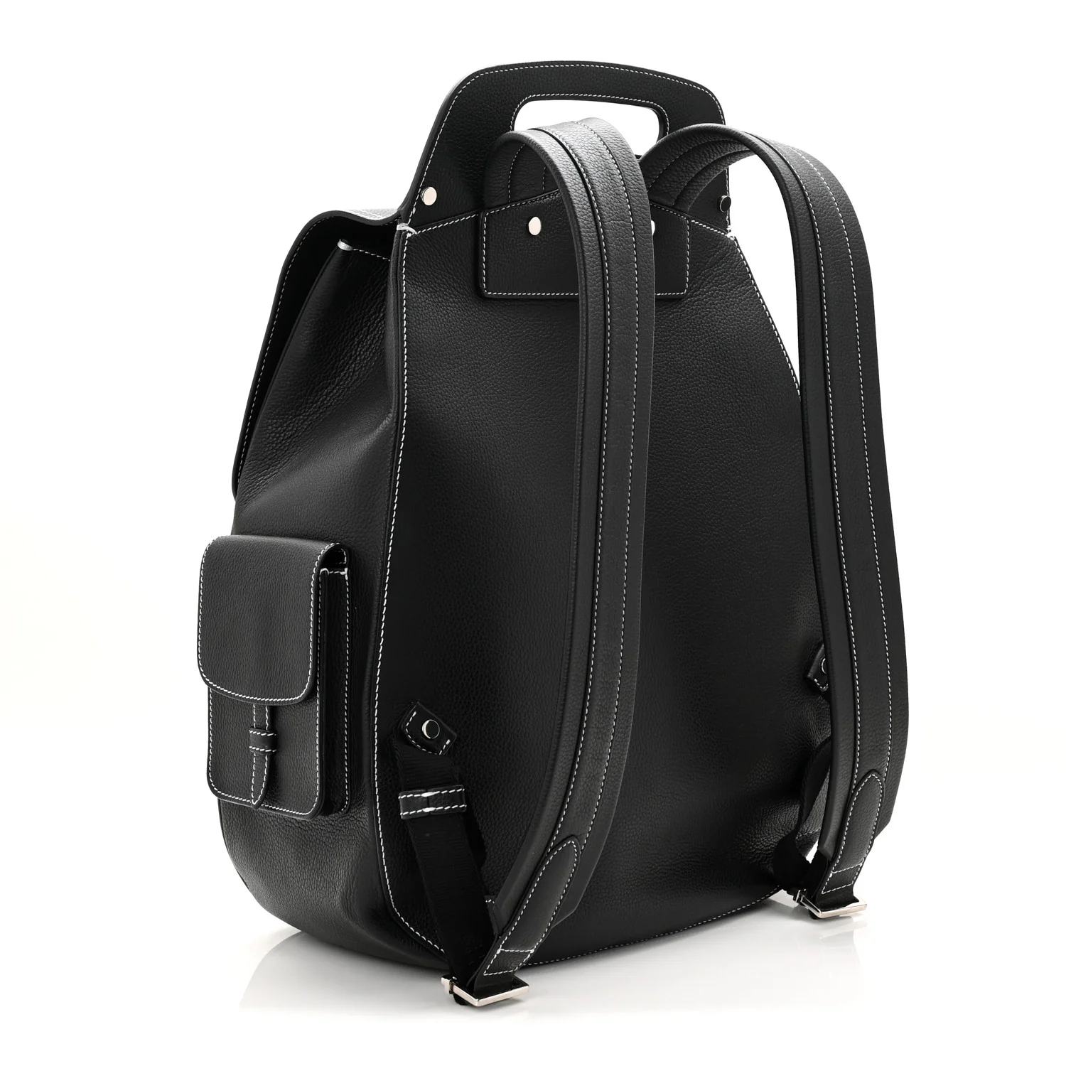 Grained Calfskin Maxi Gallop Backpack Black - Image 3