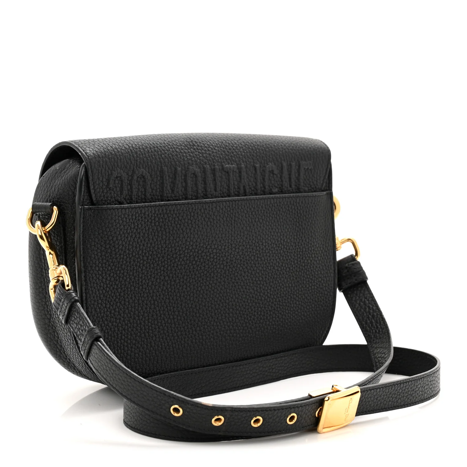 Grained Calfskin Medium Bobby Flap Black - Image 3