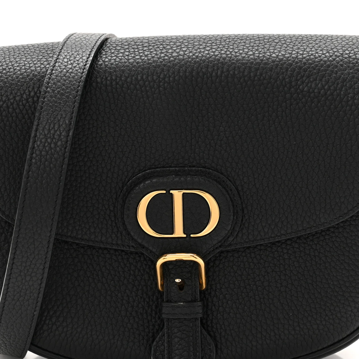Grained Calfskin Medium Bobby Flap Black - Image 7
